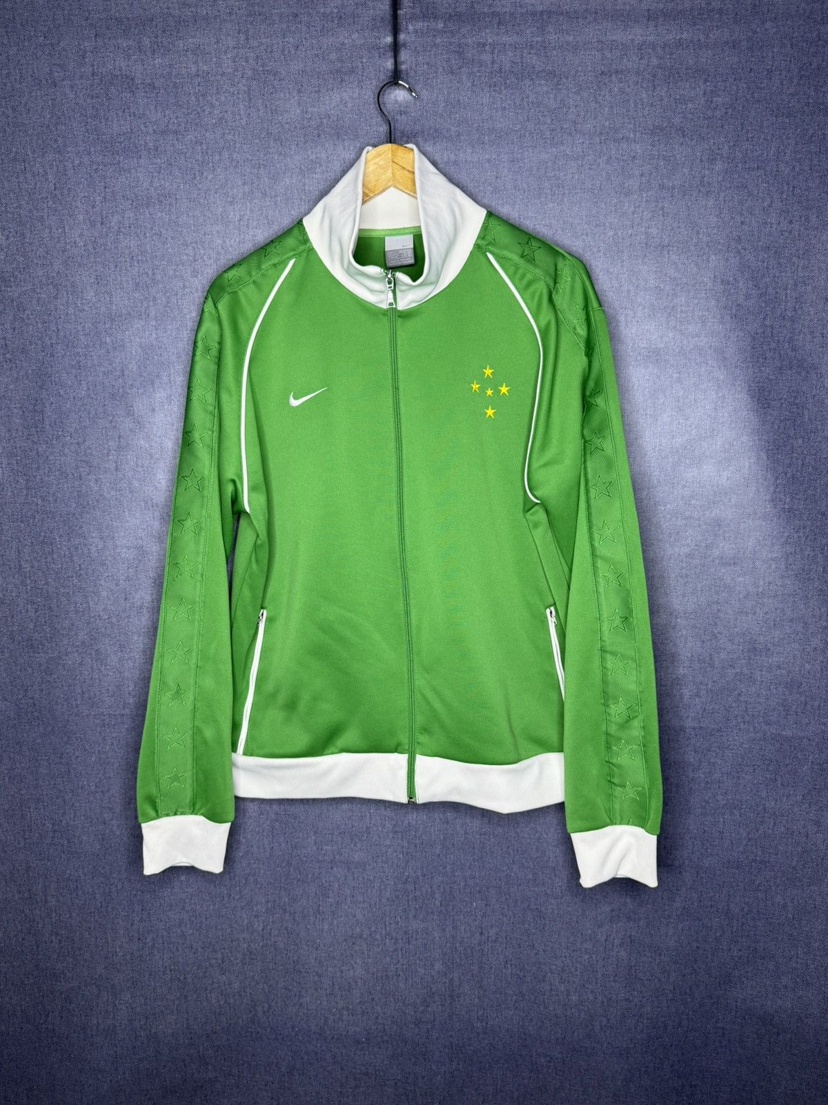 Nike Vintage Nike Brazil TrackJacket Olympic Soccer National Team Size US XL / EU 56 / 4 - 1 Thumbnail
