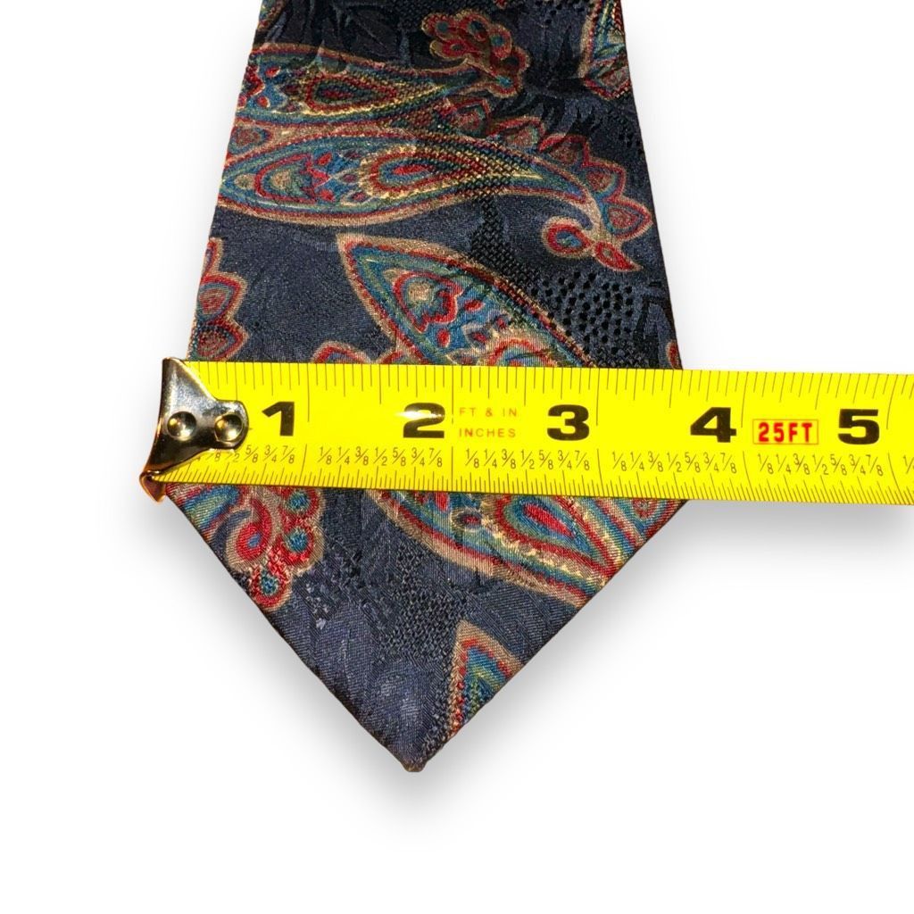 Aquascutum Aquascutum of London Navy Paisley Hand Finished in London Ti Size ONE SIZE - 2 Thumbnail