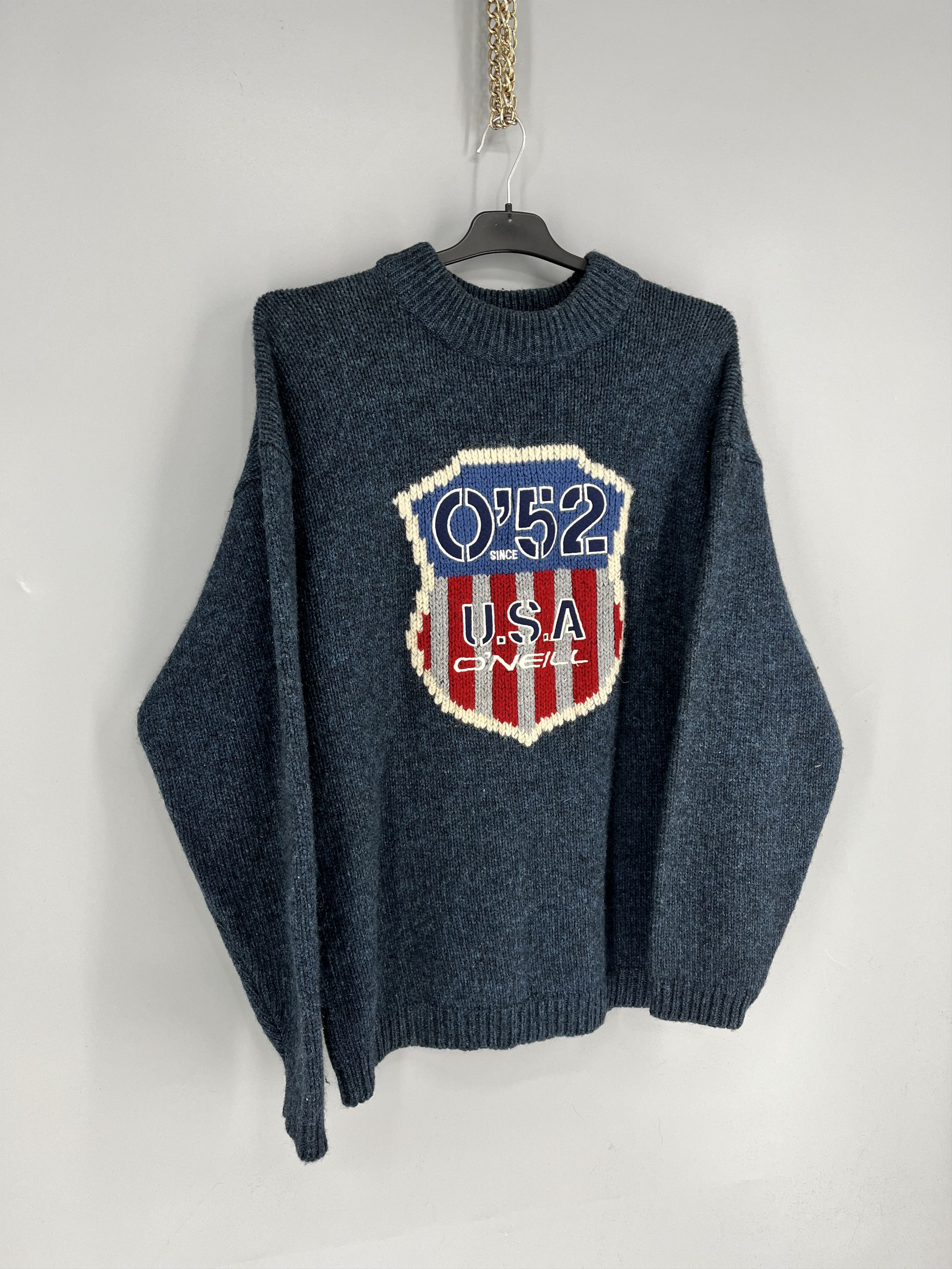 O'Neill ONeill blue Knitted Jumper with embroidered spell-out on Size US M / EU 48-50 / 2 - 2 Thumbnail