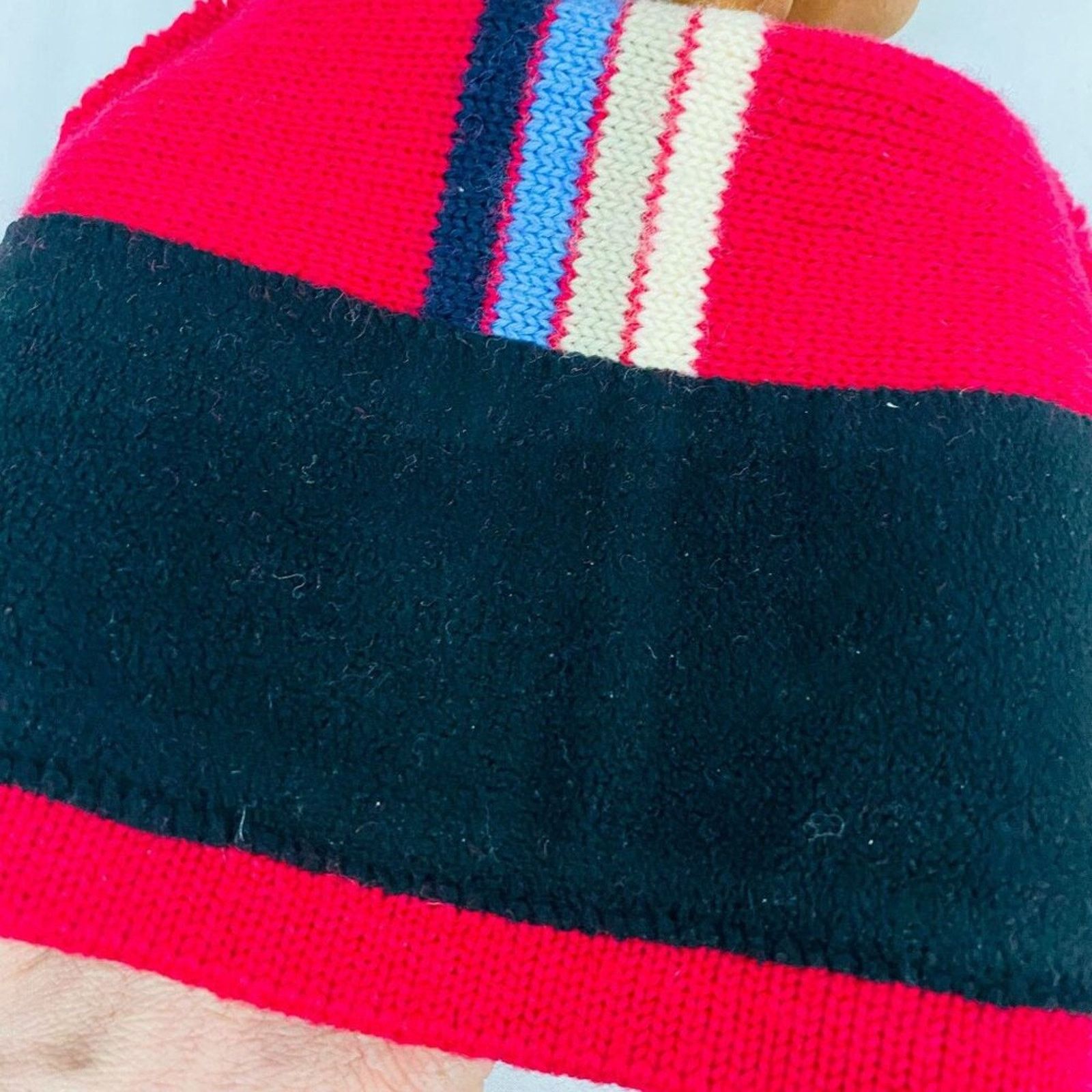 Lands' End Lands End Unisex Wool Beanie Striped Hat Unisex Medium Size ONE SIZE - 4 Thumbnail