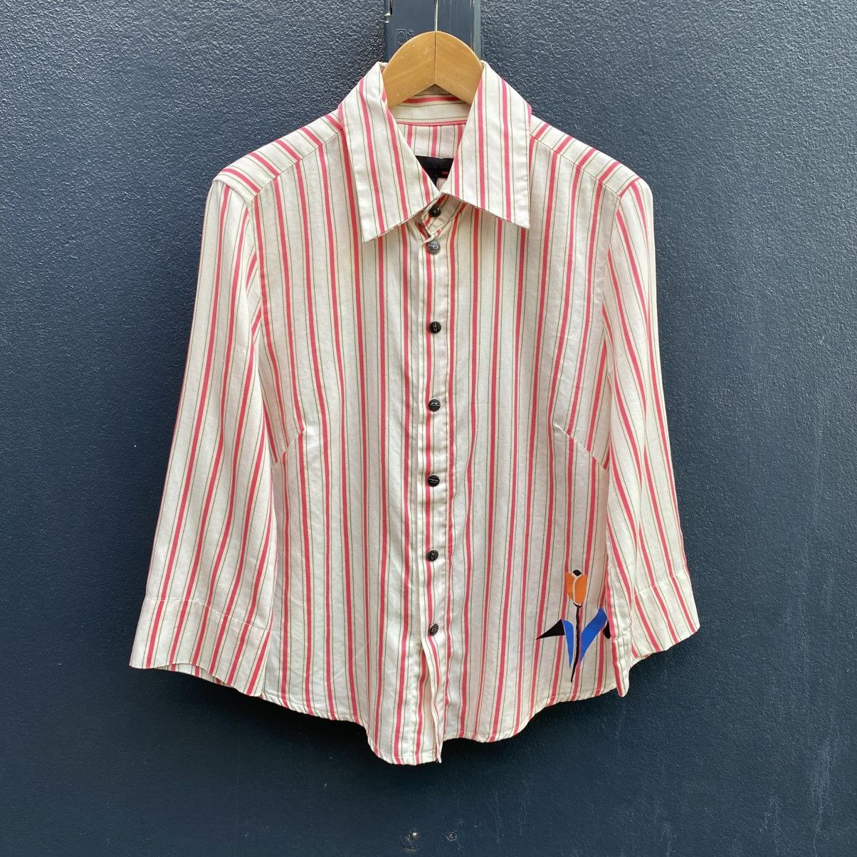 Diesel DIESEL White Striped Snap-Button Shirt Size S / US 4 / IT 40 - 20 Thumbnail