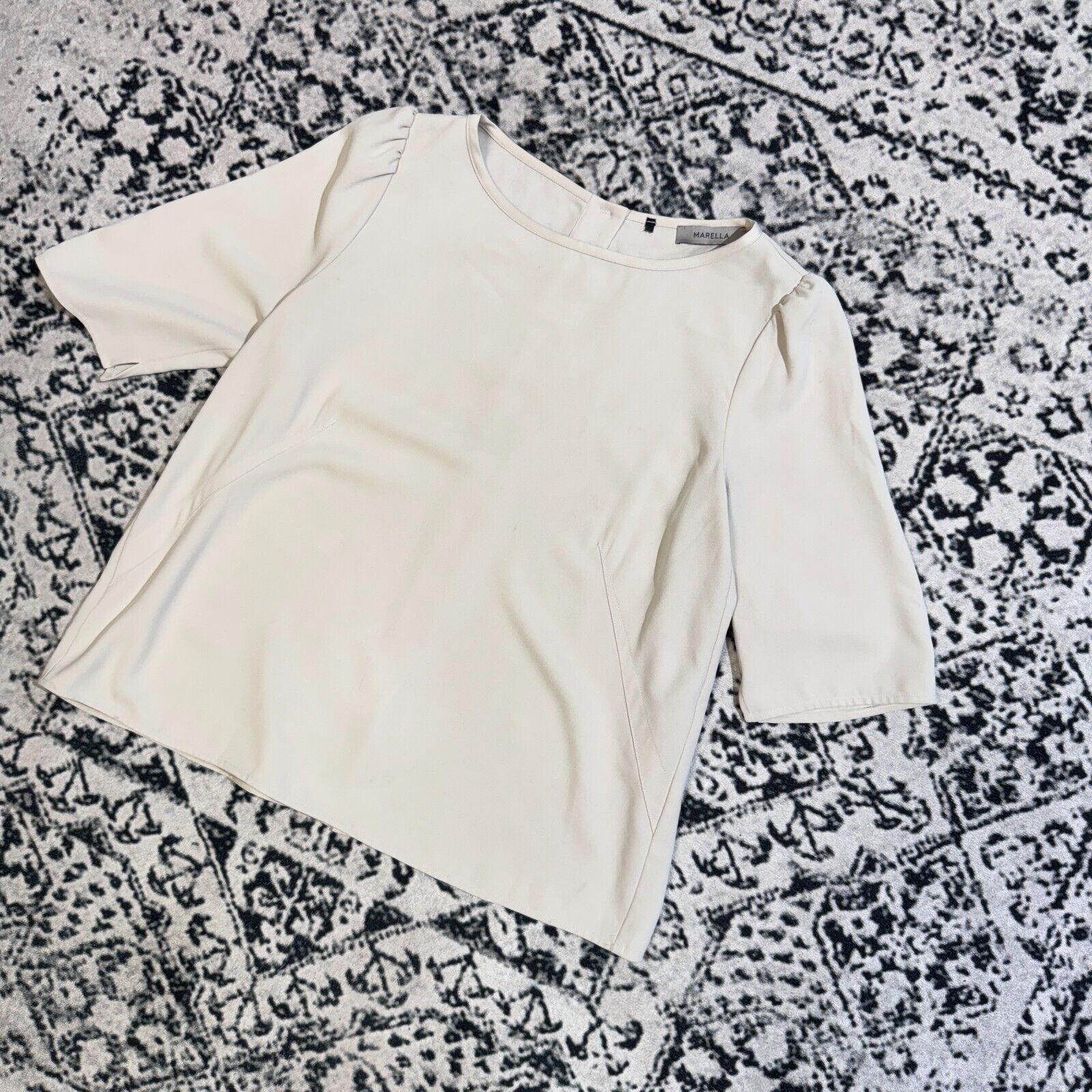 Marella × Vintage Vintage Marella Unisex Gray Viscose Blouse Size 48 IT 90s Size US M / EU 48-50 / 2 - 2 Thumbnail