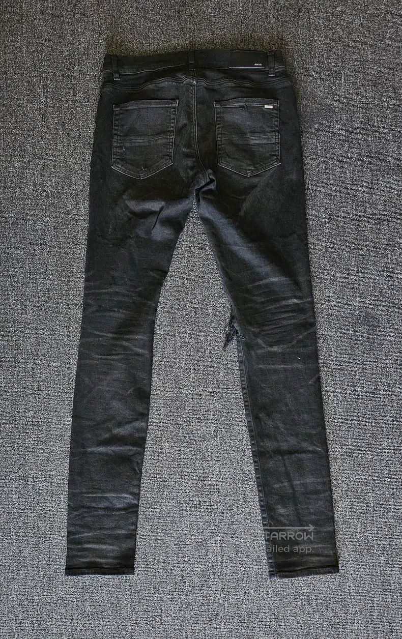 Amiri Amiri Coated distressed denim pants Size US 32 / EU 48 - 4 Thumbnail