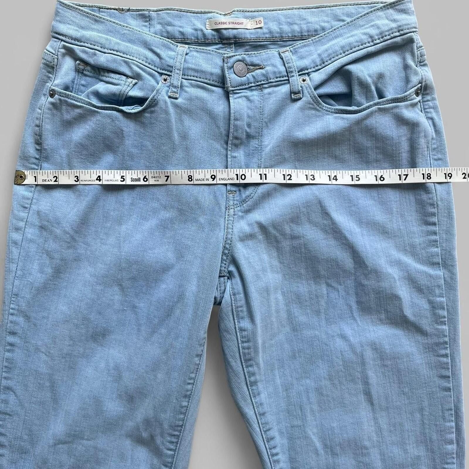 Levi's Levis Womens 10 Straight Fit Jeans Light Wash Stretch 30x30 Size 30" / US 8 / IT 44 - 6 Thumbnail