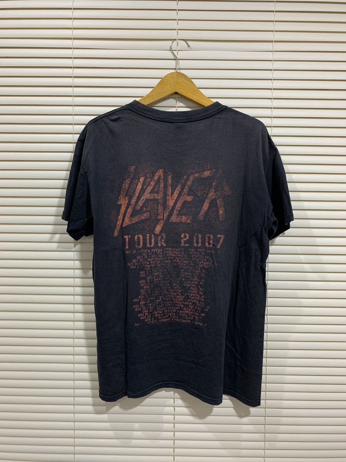 Anvil × Band Tees × Vintage *Distrassed* Slayer Tour 2007 Size US L / EU 52-54 / 3 - 3 Thumbnail