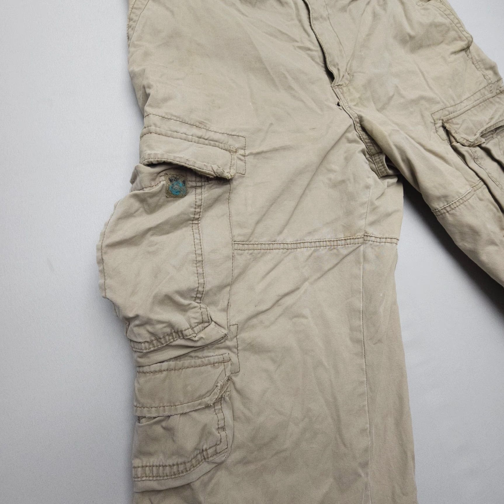 Abercrombie & Fitch VINTAGE Abercrombie & Fitch Cargo Pants Mens 36x32 Beige Canvas 5-Pocket Cargo 90s Army Outdoor Casual Workwear Mens Size US 36 / EU 52 - 7 Thumbnail