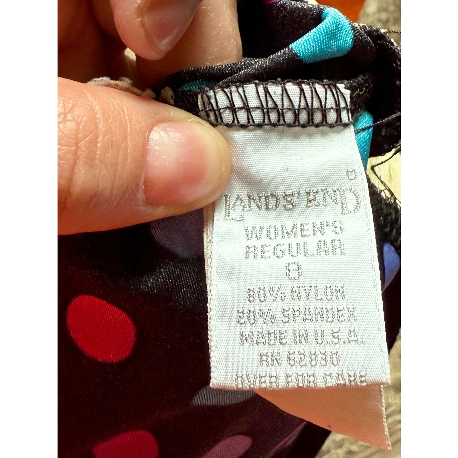 Lands' End Vintage 90’s Lands End Black Pink Polka Dot Swim Suit Small Size S / US 4 / IT 40 - 7 Thumbnail