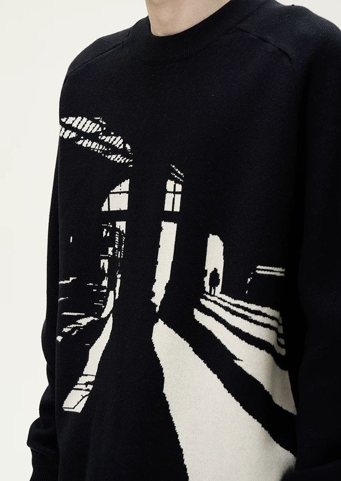 Japanese Brand × Vintage Retro punk fashion silhouette knit sweater knitwear Size US M / EU 48-50 / 2 - 2 Thumbnail