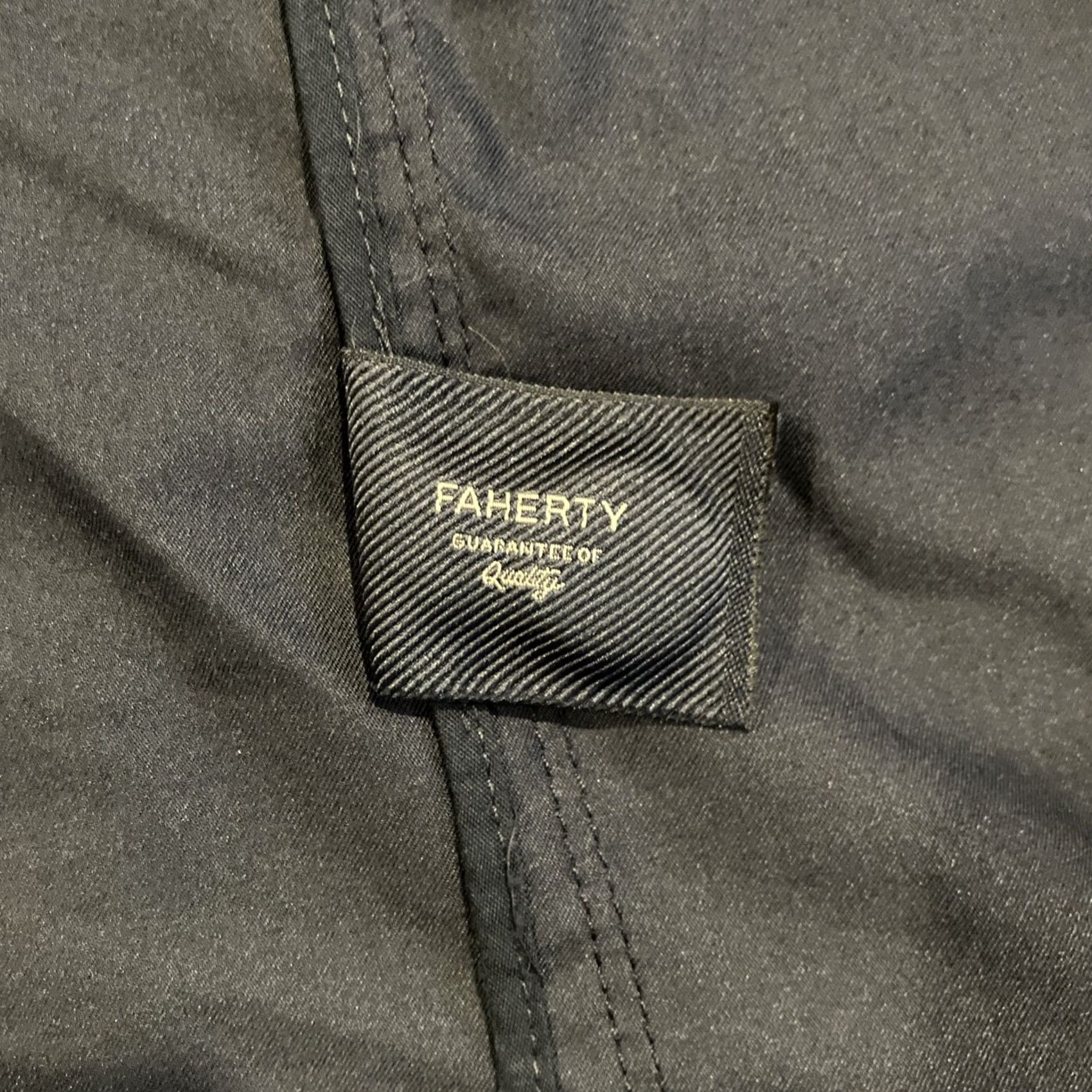 Faherty Faherty Reserve Blazer Navy Blue 2 Button - Men's XL Jacket Blazer Notch Lapel Single-Breasted Casual Business Travel Unstructured Solid Size 46R - 5 Thumbnail