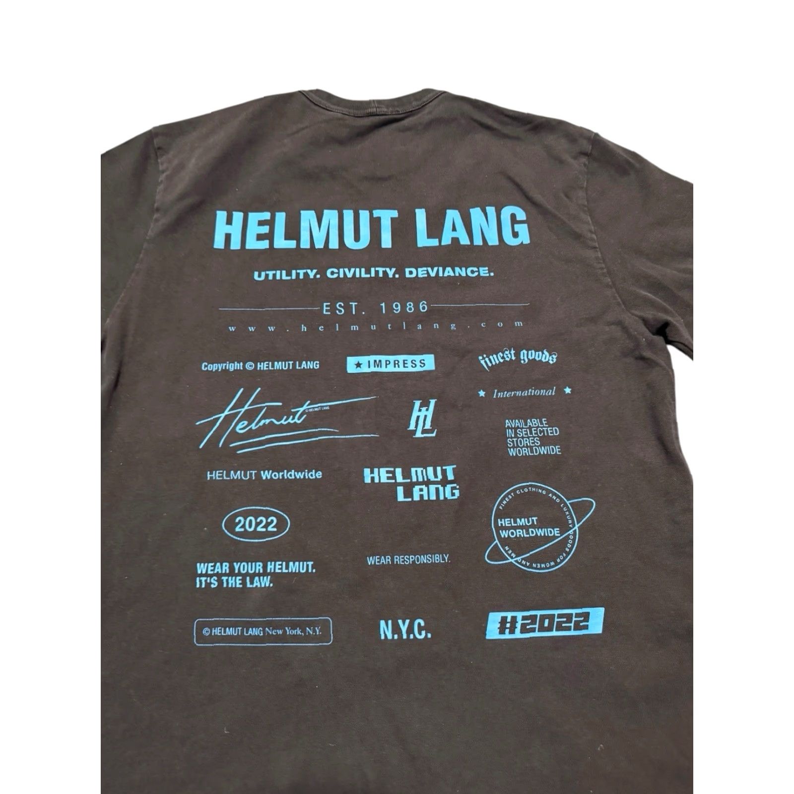 Helmut Lang HELMUT LANG T-Shirt Logo Tee Mens XS Black Promo Brand PREOWNED RARE Cotton Crew Neck Short Sleeve Size US XS / EU 42 / 0 - 6 Thumbnail