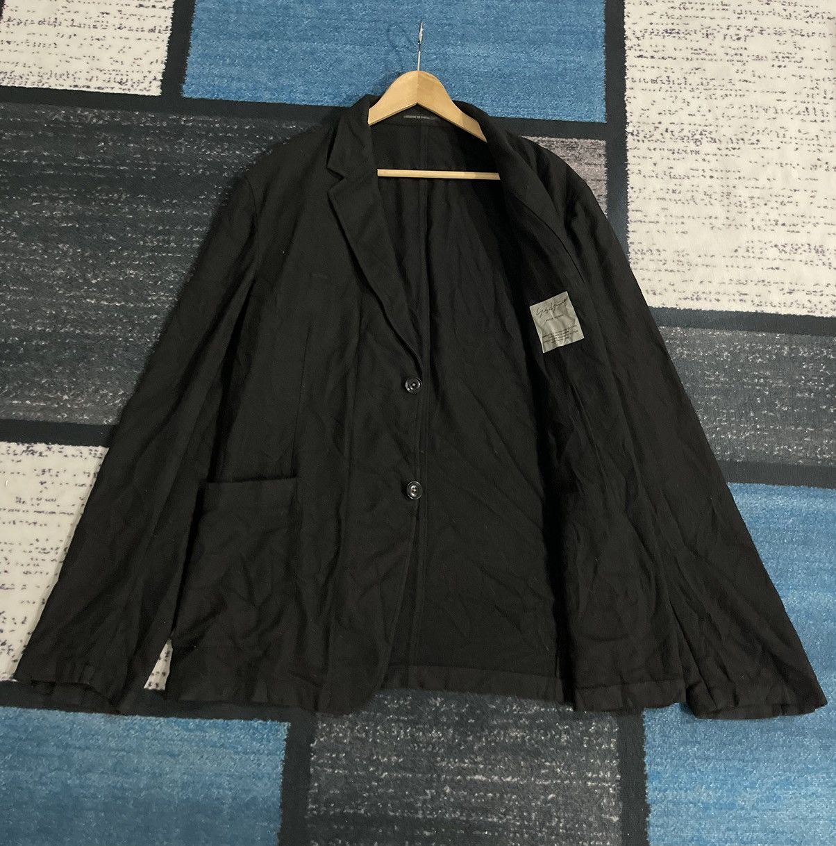 Yohji Yamamoto Vintage Yohji Yamamoto Pour Homme Wool Jacket Size US L / EU 52-54 / 3 - 2 Thumbnail