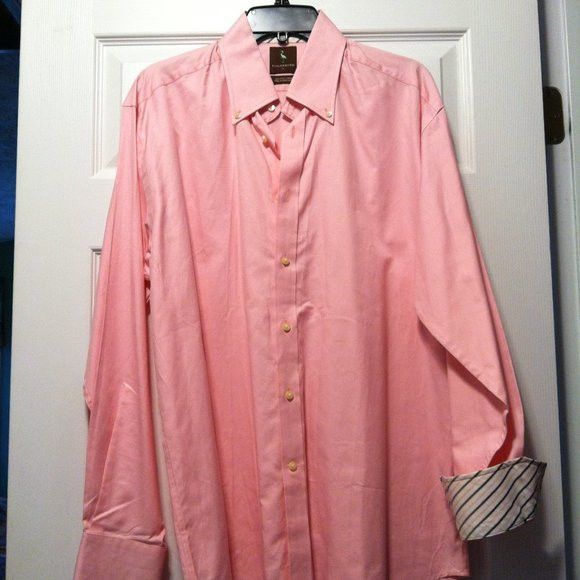 TAILORBYRD MEN'S NEW PINK 100%COTTON CASUAL SHIRT SIZE: L