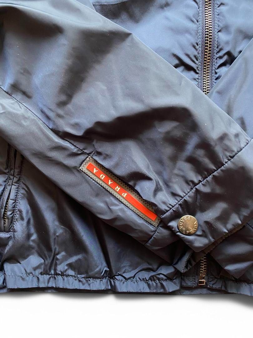 Prada Prada Sport - M Nylon Leather Jacket Navy Red Light Size US M / EU 48-50 / 2 - 4 Thumbnail