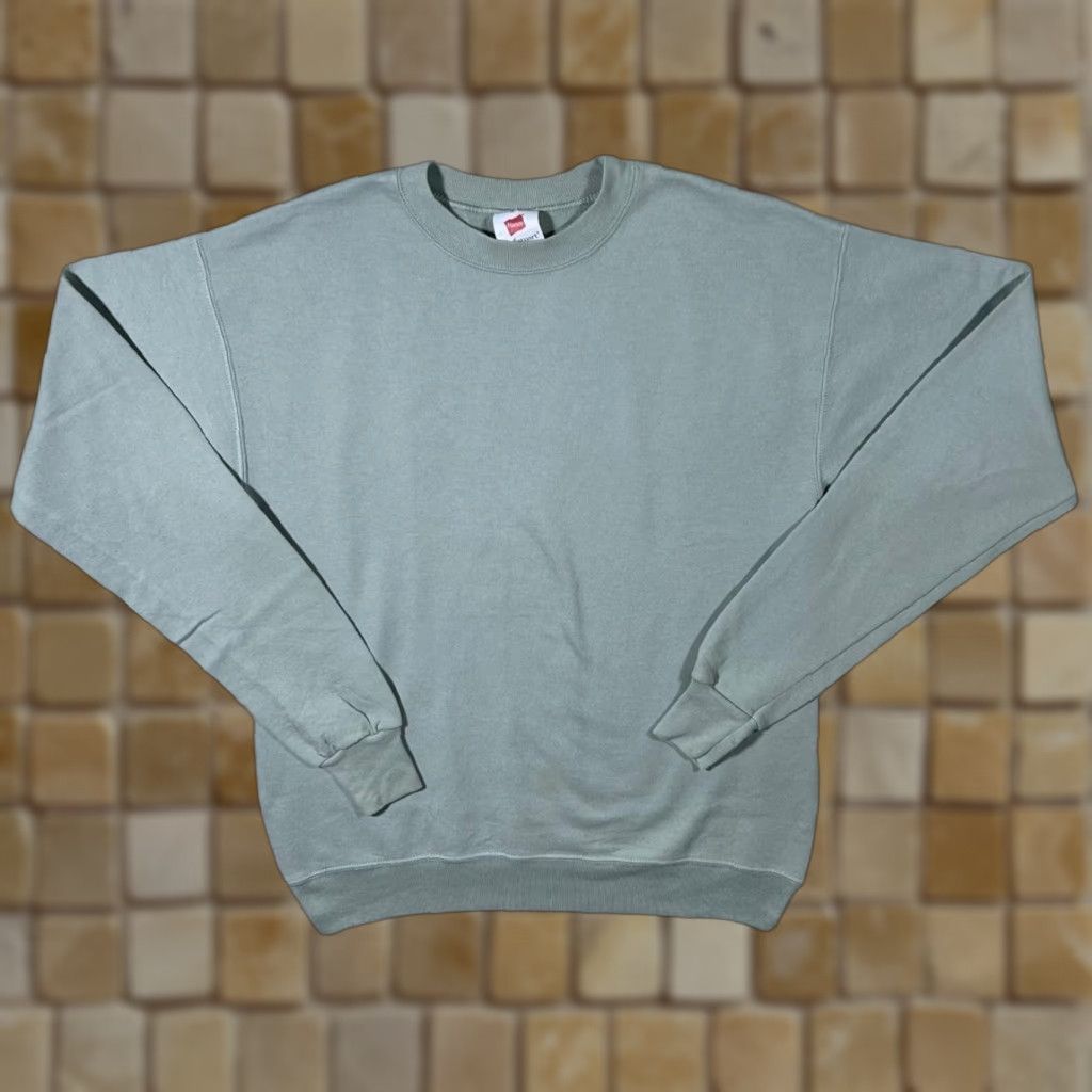 Hanes Hanes Eco Smart Classic Basic Sweatshirt Small Green Mens Pullover No Pattern Long Sleeve Reach 00s Vintage UI29 Size US S / EU 44-46 / 1 - 1 Thumbnail
