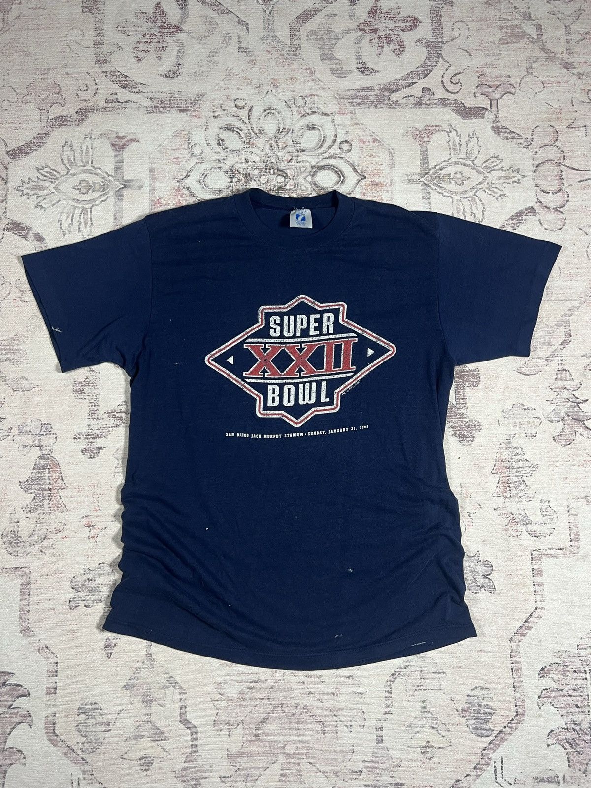Logo 7 × Vintage Vintage 1987 Super Bowl XXII NFL Single Stitch Football Tee Size US M / EU 48-50 / 2 - 1 Thumbnail