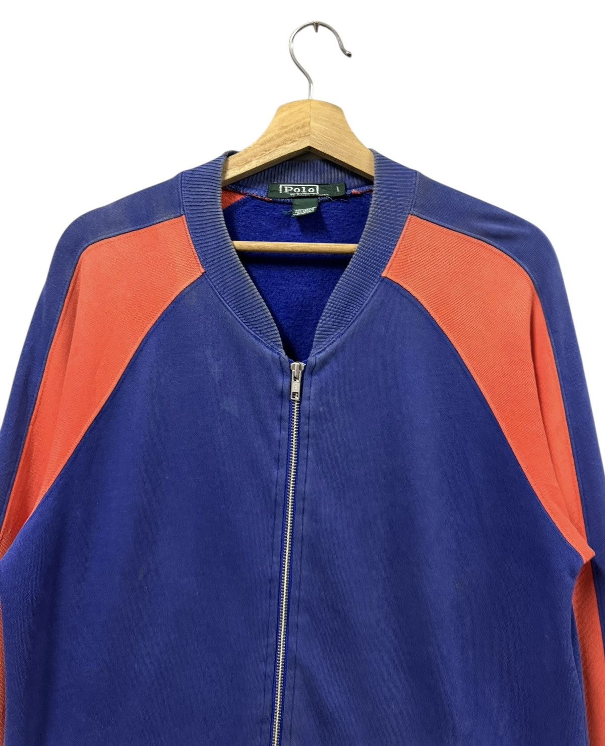 Polo Ralph Lauren × RRL Ralph Lauren × Vintage Vtg🔥90’s Polo Ralph Lauren RPL-91 Bomber Sweater Jacket Size US L / EU 52-54 / 3 - 13 Thumbnail
