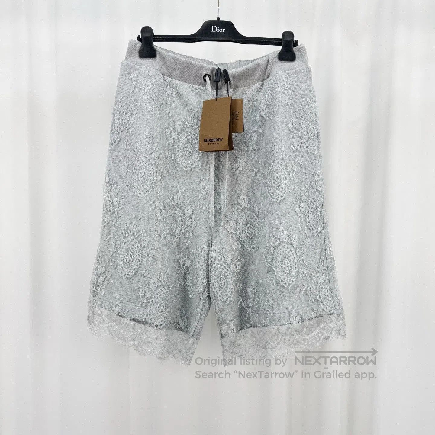 Burberry Burberry Runway Gray Lace Mesh Shorts. Size 28" / US 6 / IT 42 - 1 Thumbnail