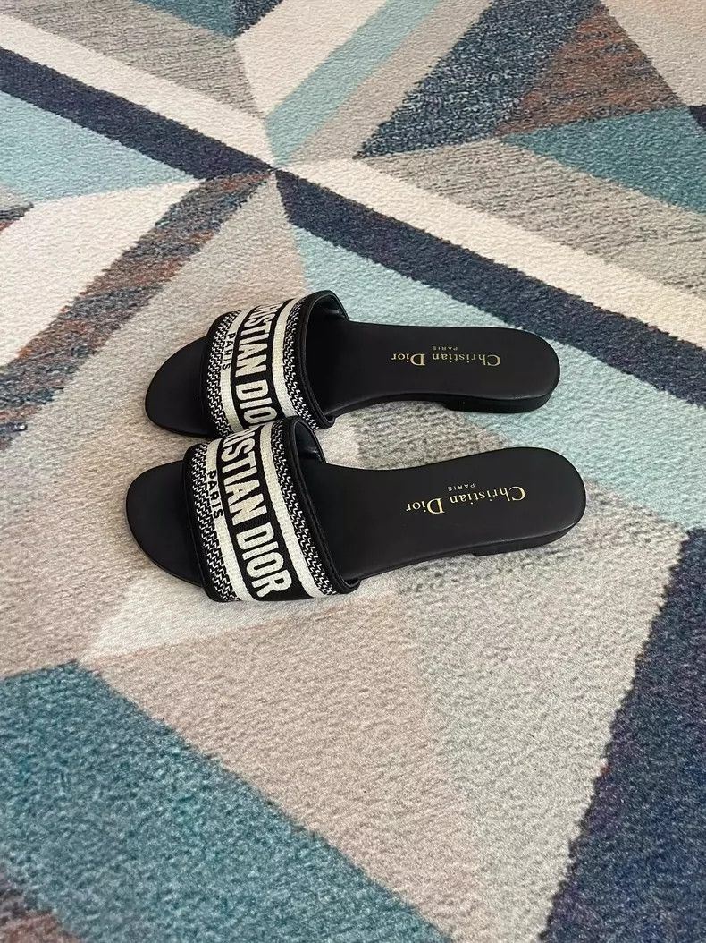 Dior DIOR Women's Casual Slide Sandals Size 39-2506 Size US 7.5 / IT 37.5 - 4 Thumbnail