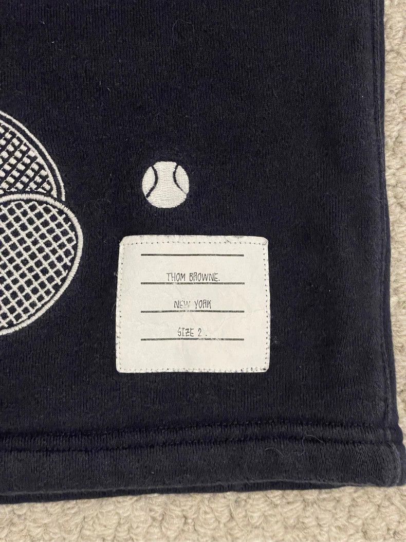 Thom Browne Thom browne Size 2 Navy blue embroidered tennis shorts 250 Size US 32 / EU 48 - 3 Thumbnail