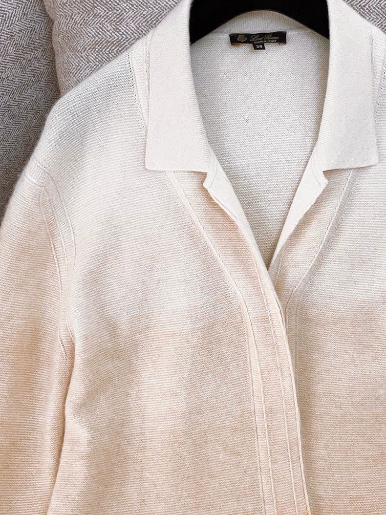 Loro Piana LORO PIANA Pale yellow gradient cashmere cardigan Size M / US 6-8 / IT 42-44 - 4 Thumbnail