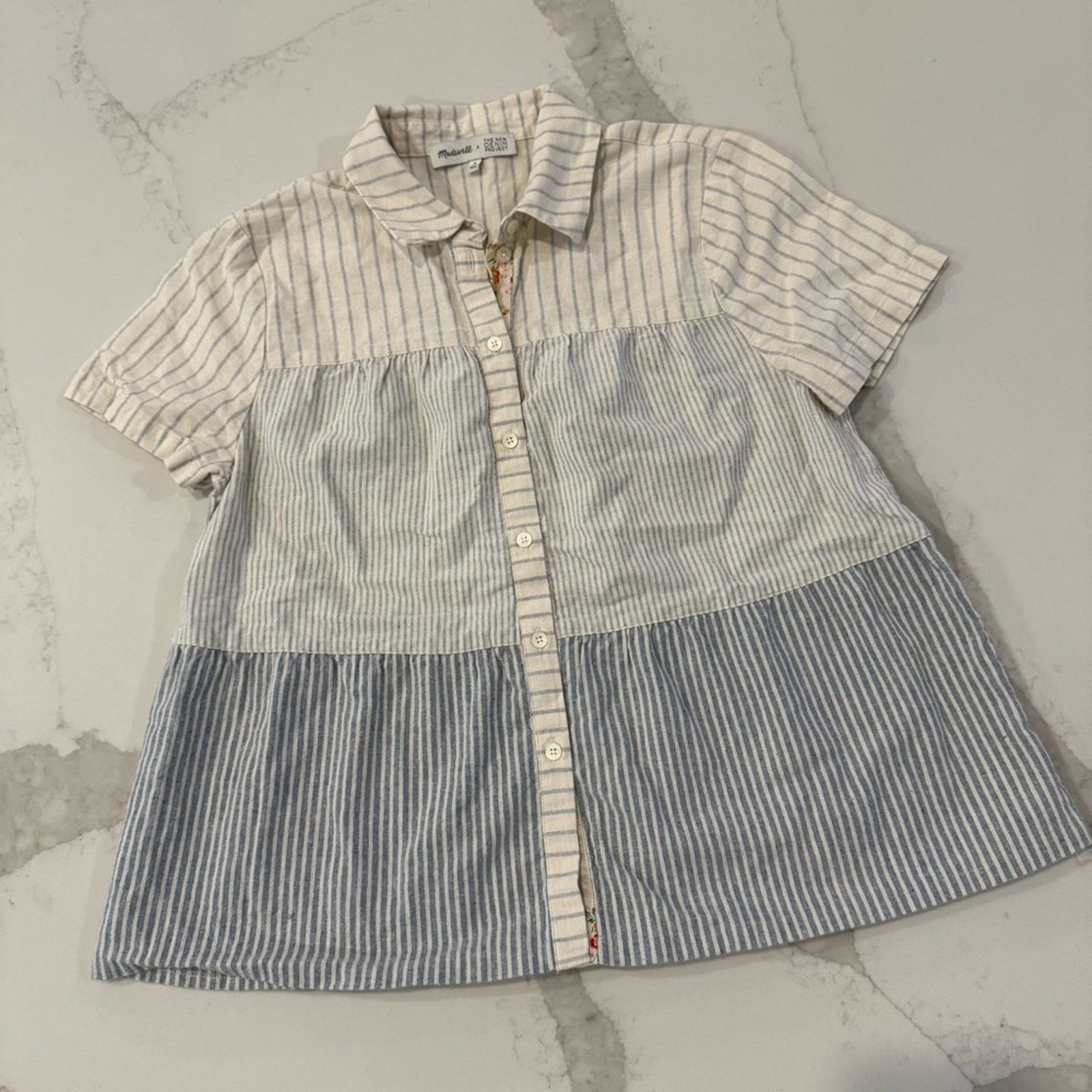 Madewell Madewell x The New Denim Project Stripe Shirt Womens Small Size S / US 4 / IT 40 - 3 Thumbnail