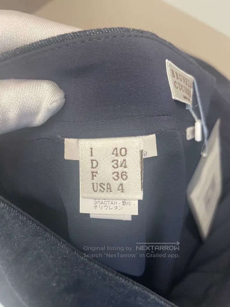 Brunello Cucinelli Brunello Cucinelli Denim and Silk Long Skirt Size 26" / US 2 / IT 38 - 4 Thumbnail