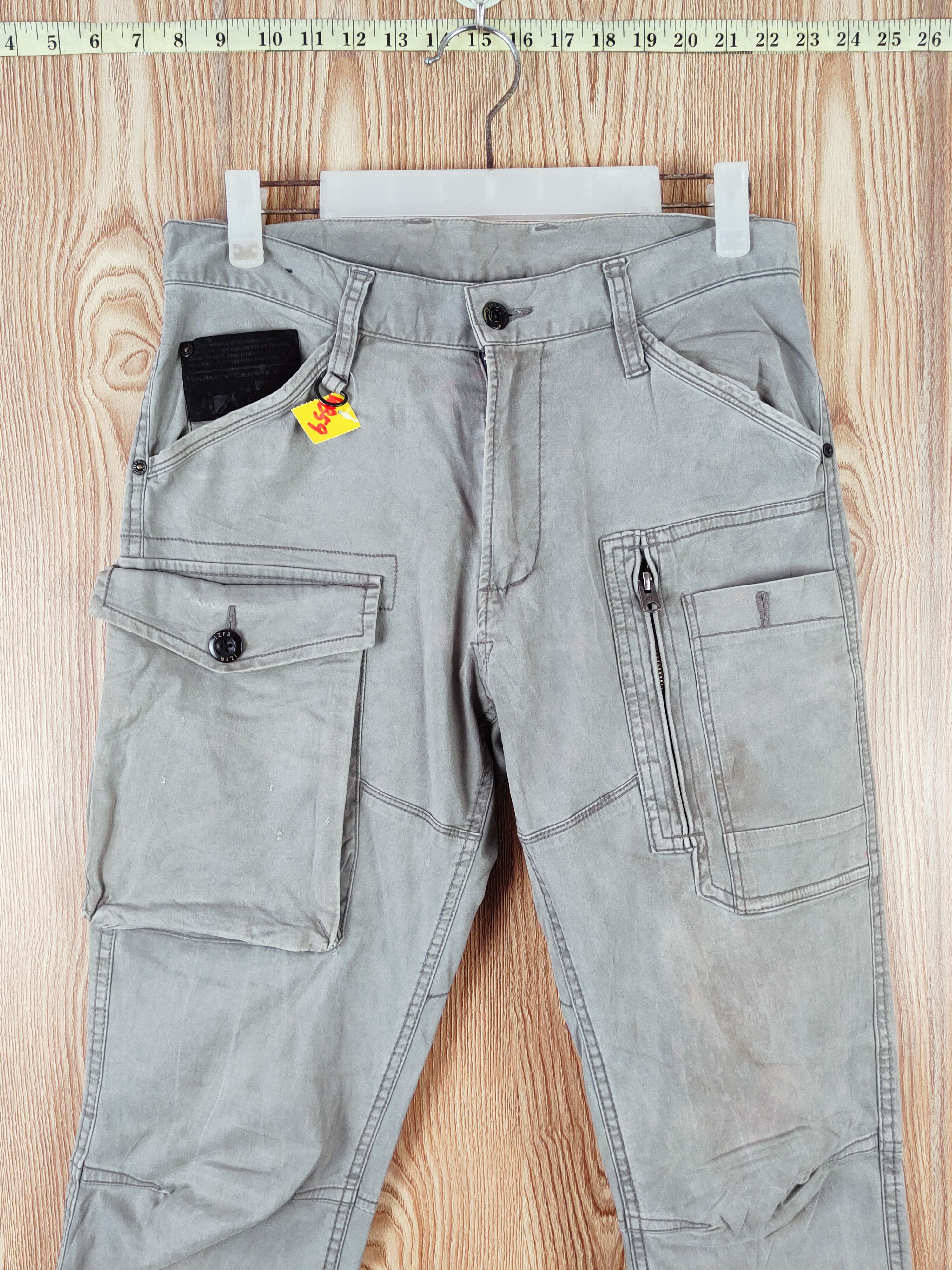 Japanese Brand I'z Frontier Gray Multipocket Tactical Cargo Pants #W859 Size US 30 / EU 46 - 2 Thumbnail