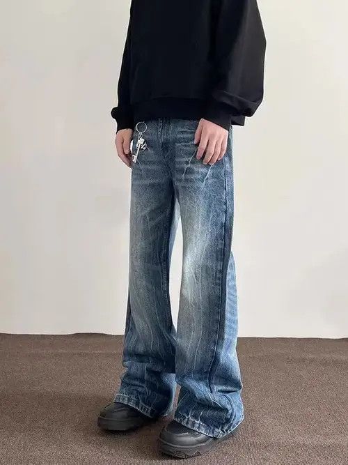 Jean High street lightning crackle micro-flared jeans Size US 32 / EU 48 - 2 Thumbnail