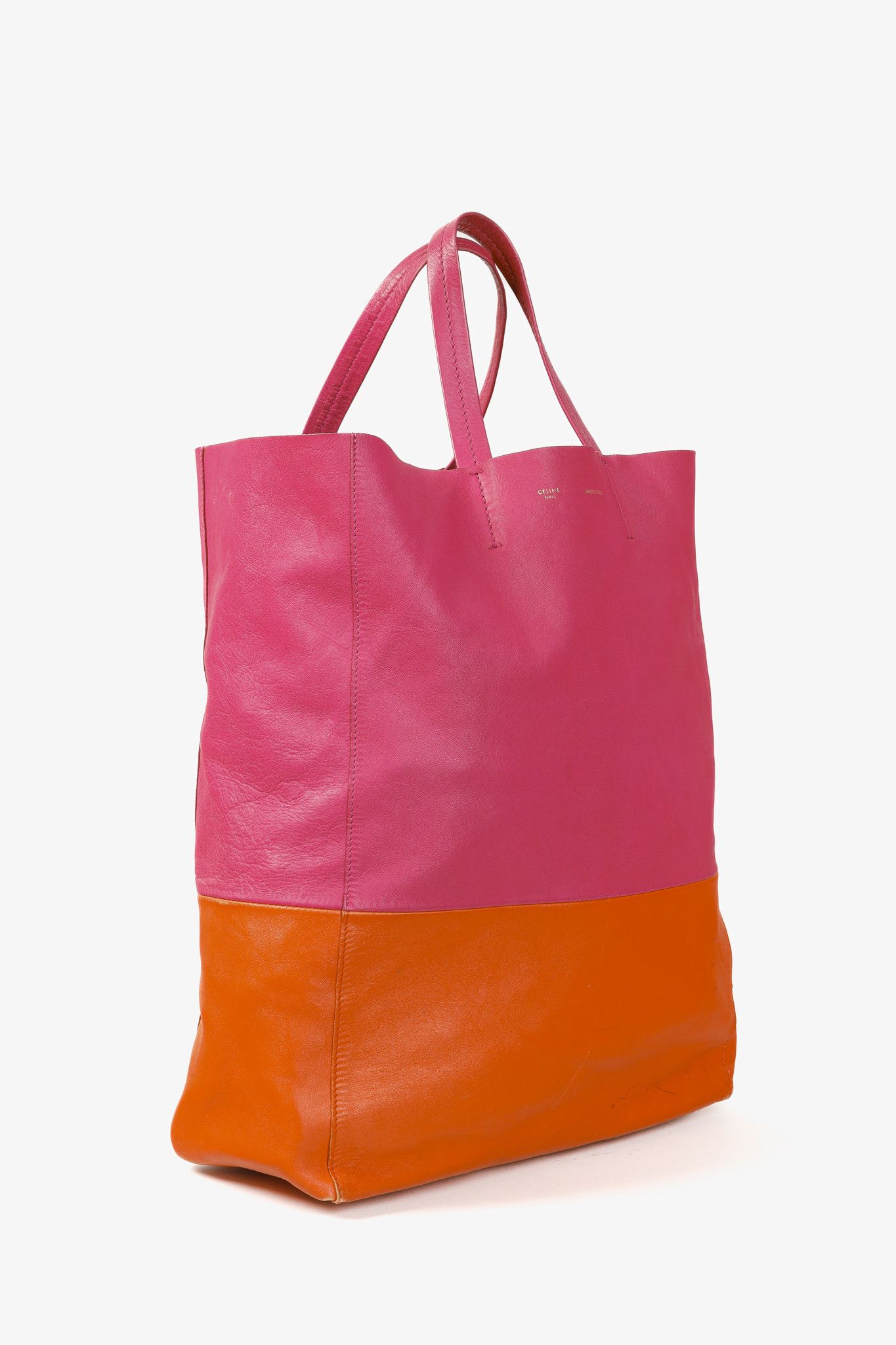 Celine Celine 2011 Lambskin Vertical Cabas Hibiscus Tote Bag Size ONE SIZE - 2 Thumbnail