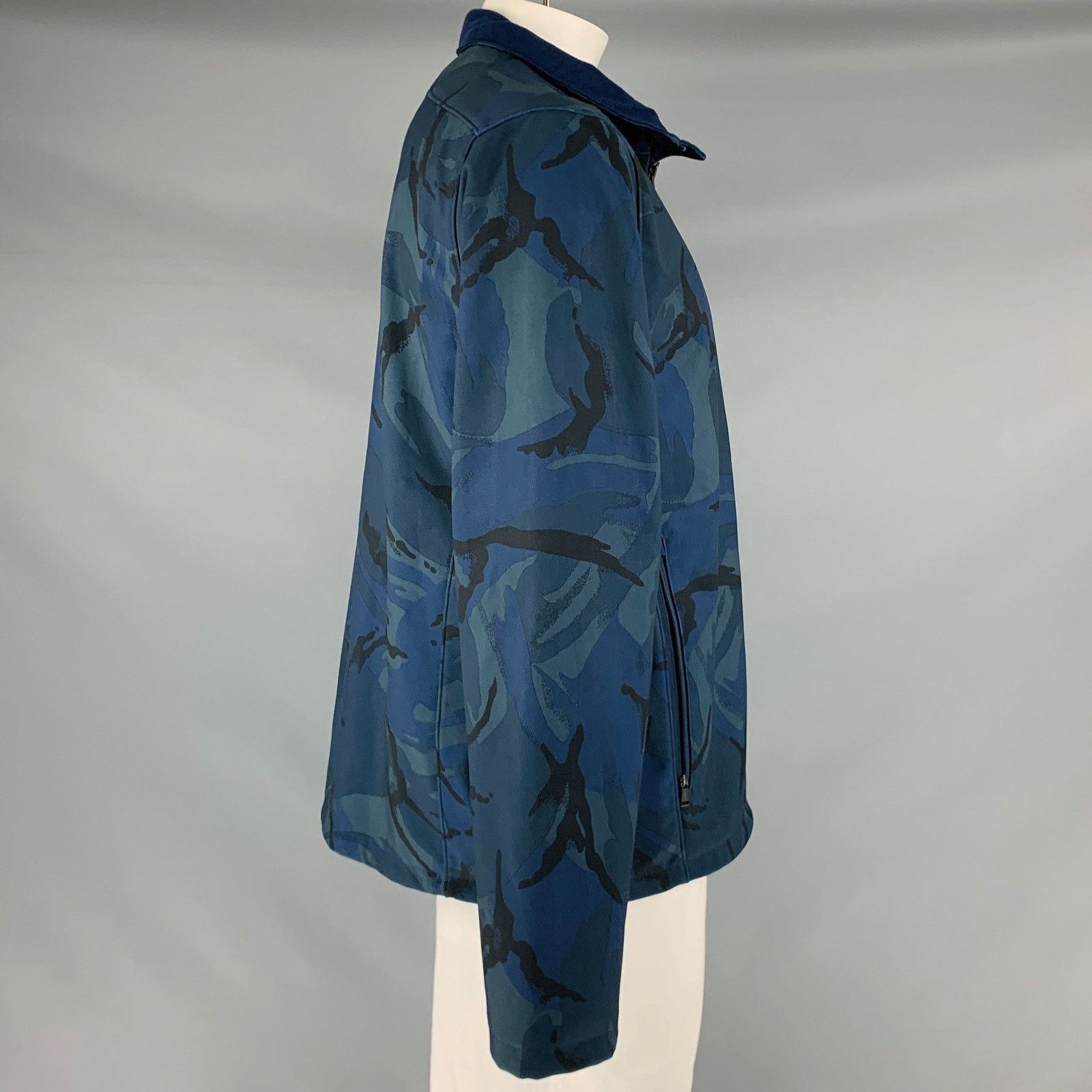 Ralph Lauren Size XL Navy Blue Camo Polyester Elastane Jacket Size US XL / EU 56 / 4 - 3 Thumbnail
