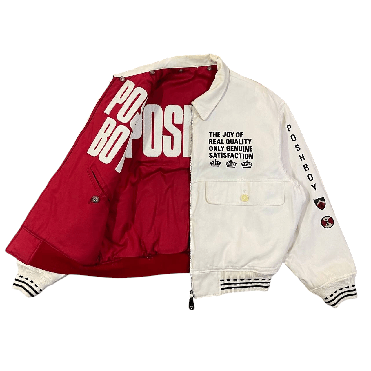 Japanese Brand Vintage Posh Boy Reversible Bomber Jacket Size US L / EU 52-54 / 3 - 1 Thumbnail