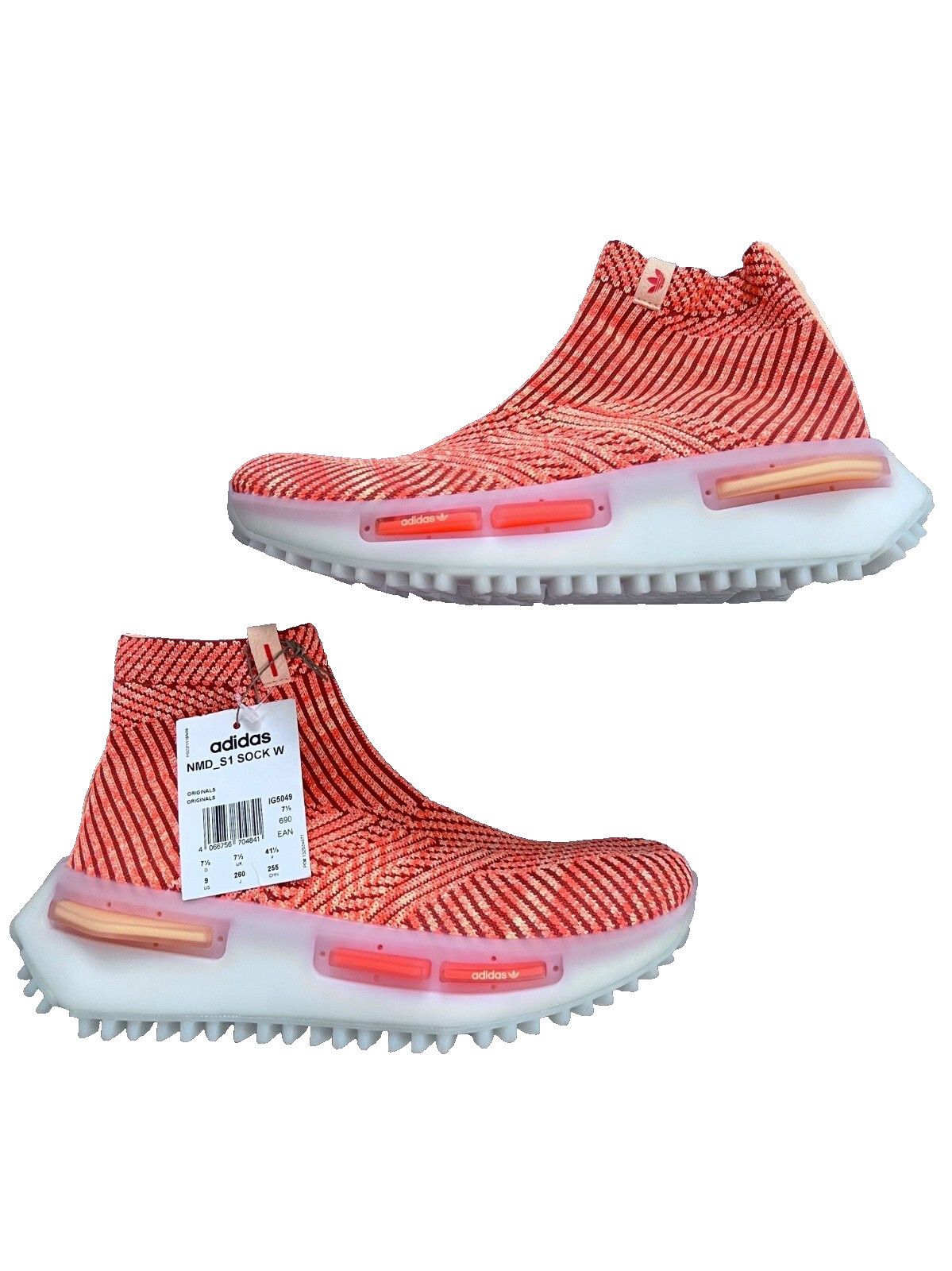 Adidas Adidas IG5049 NMD_S1 Sock Shoes Sneakers Acid Orange ( 9 ) Size US 9 / EU 42 - 2 Thumbnail