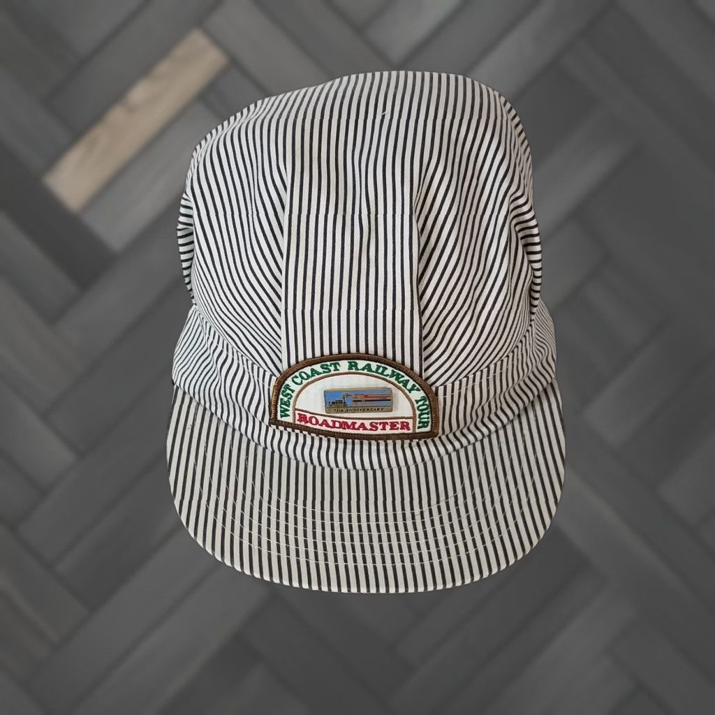Wilson VINTAGE Wilson Railroad Engineers Cap Hat 1960s Denim Blue ...