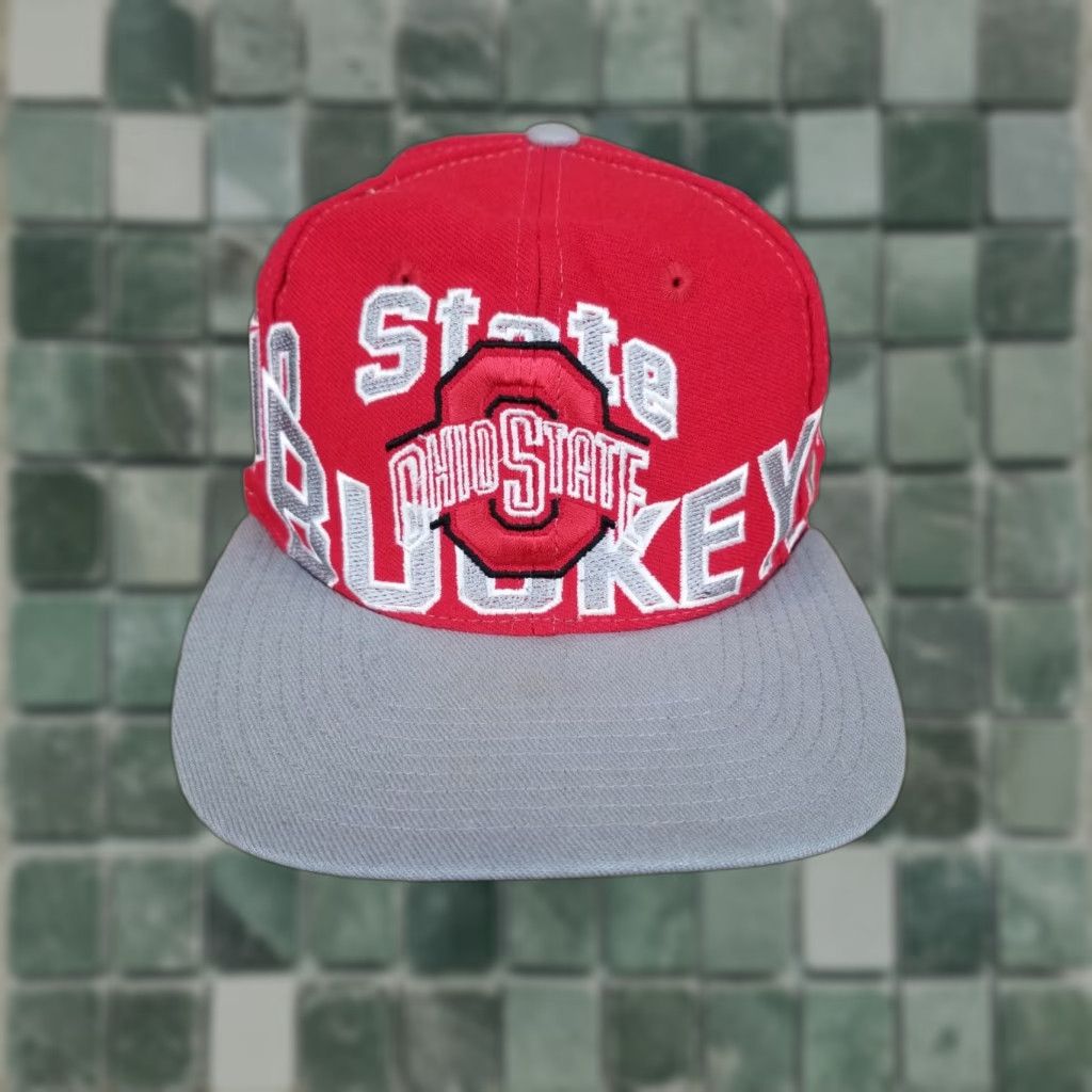 Vintage VINTAGE Ohio State University Buckeyes Red Apex One Snapback Mens Cap Size ONE SIZE - 1 Thumbnail