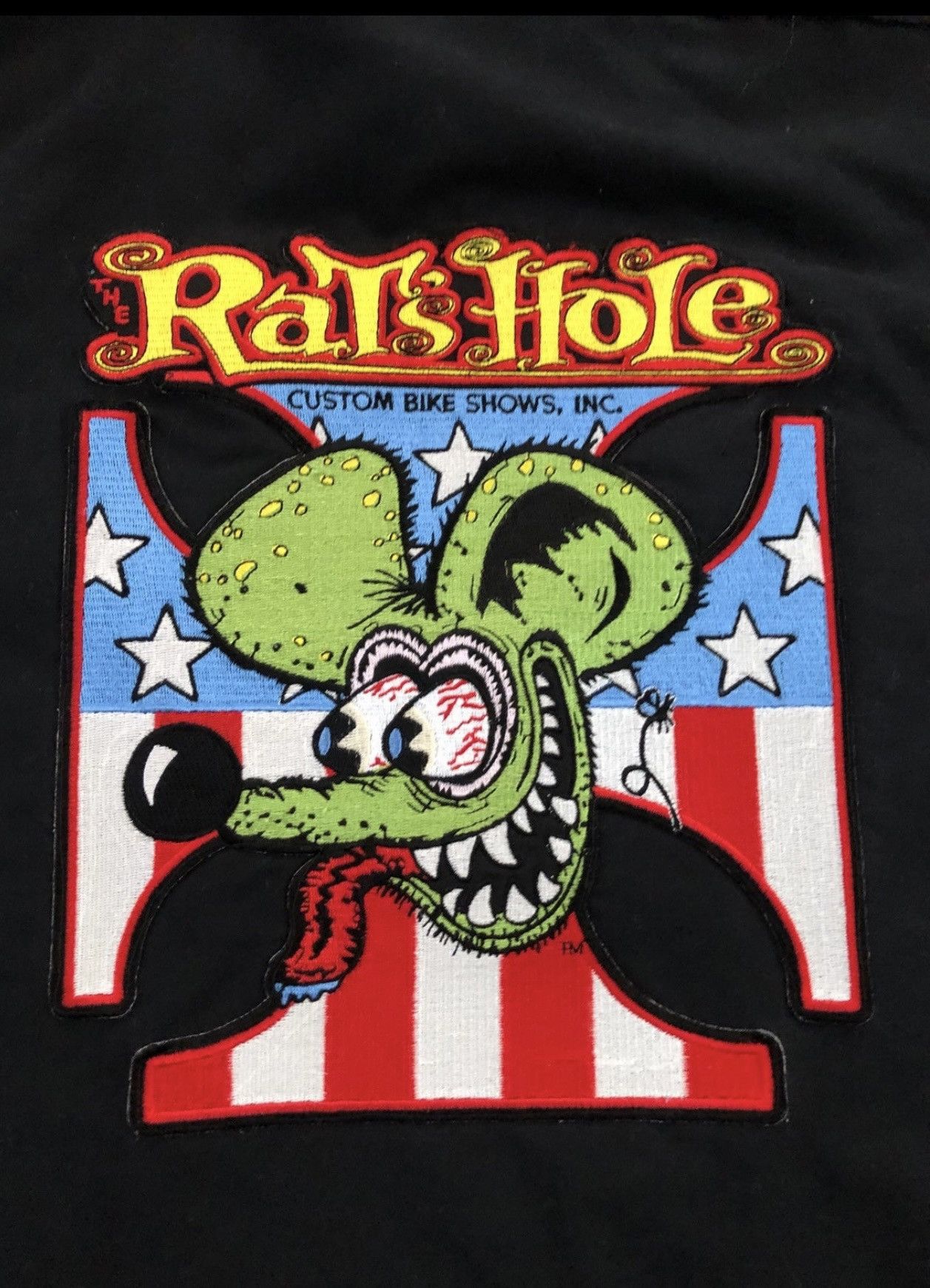 Vintage Rat Fink Rats Hole Custom Bike Black Mechanic Shirt Sz XL | Grailed