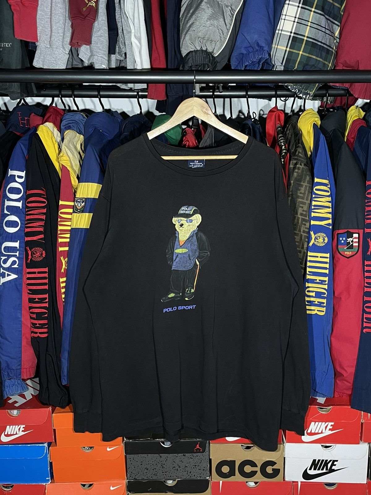 Polo Ralph Lauren × RRL Ralph Lauren × Vintage T-Shirt Polo Sport Bear OG Vintage Size US XL / EU 56 / 4 - 1 Thumbnail