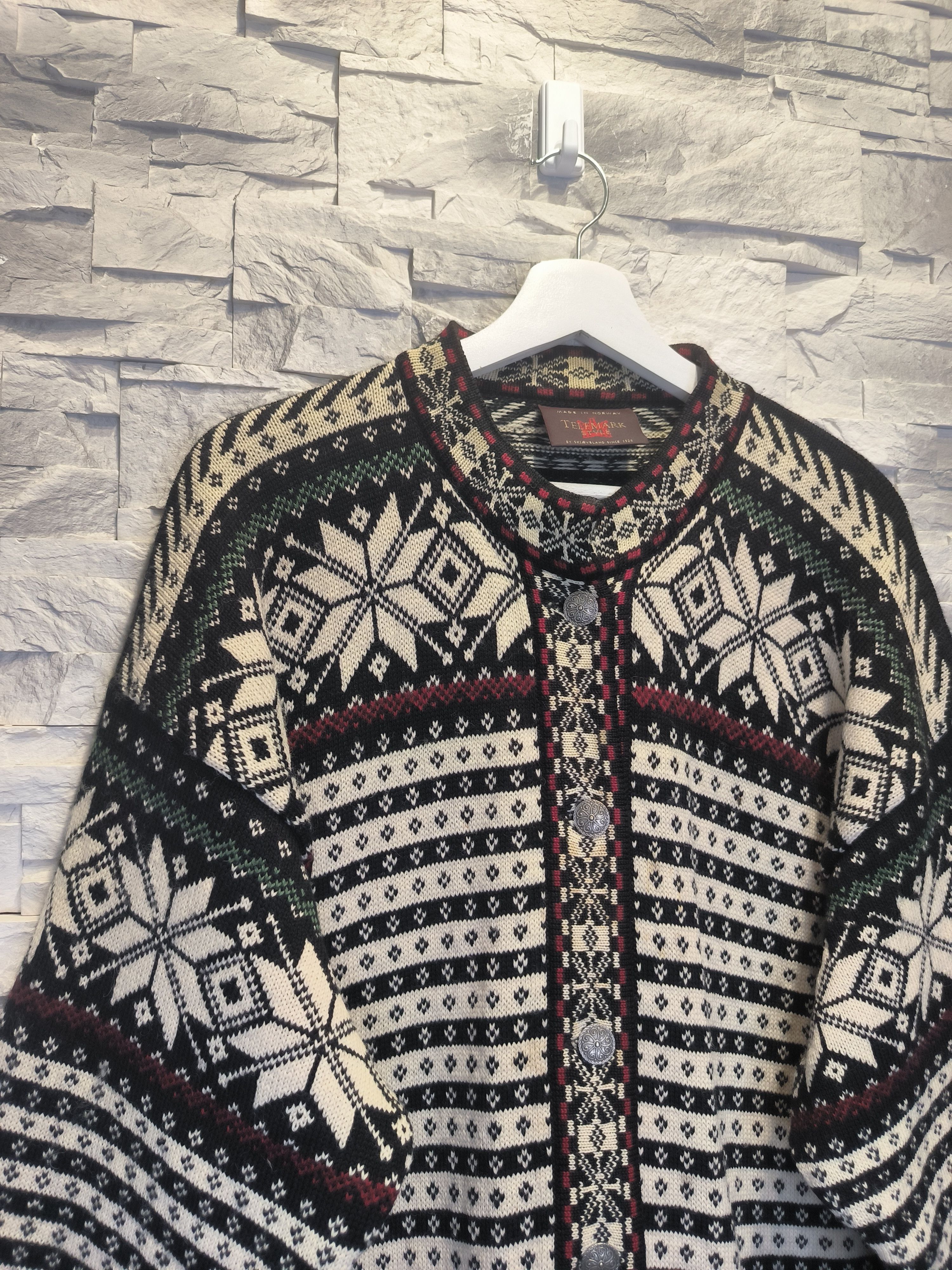Dale Of Norway × Vintage Vintage Telemark Skjaeveland Knitwear Wool Cardigan Norway Size US L / EU 52-54 / 3 - 3 Thumbnail