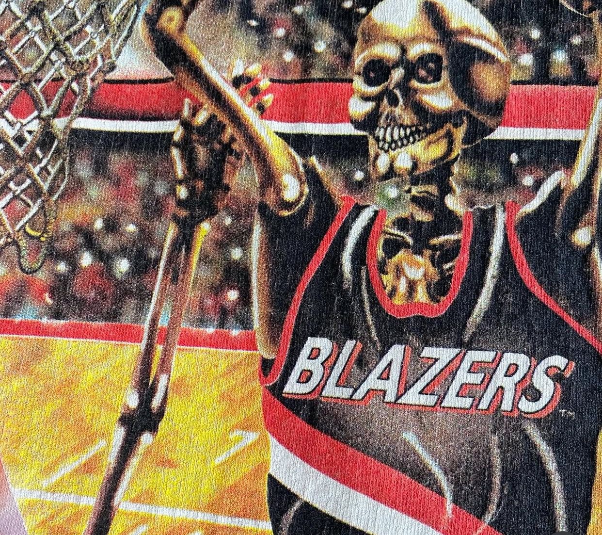 Grateful Dead × Hanes 1993 PORTLAND TRAILBLAZERS GRATEFUL Dead Single Stitch Size US XXL / EU 58 / 5 - 4 Thumbnail