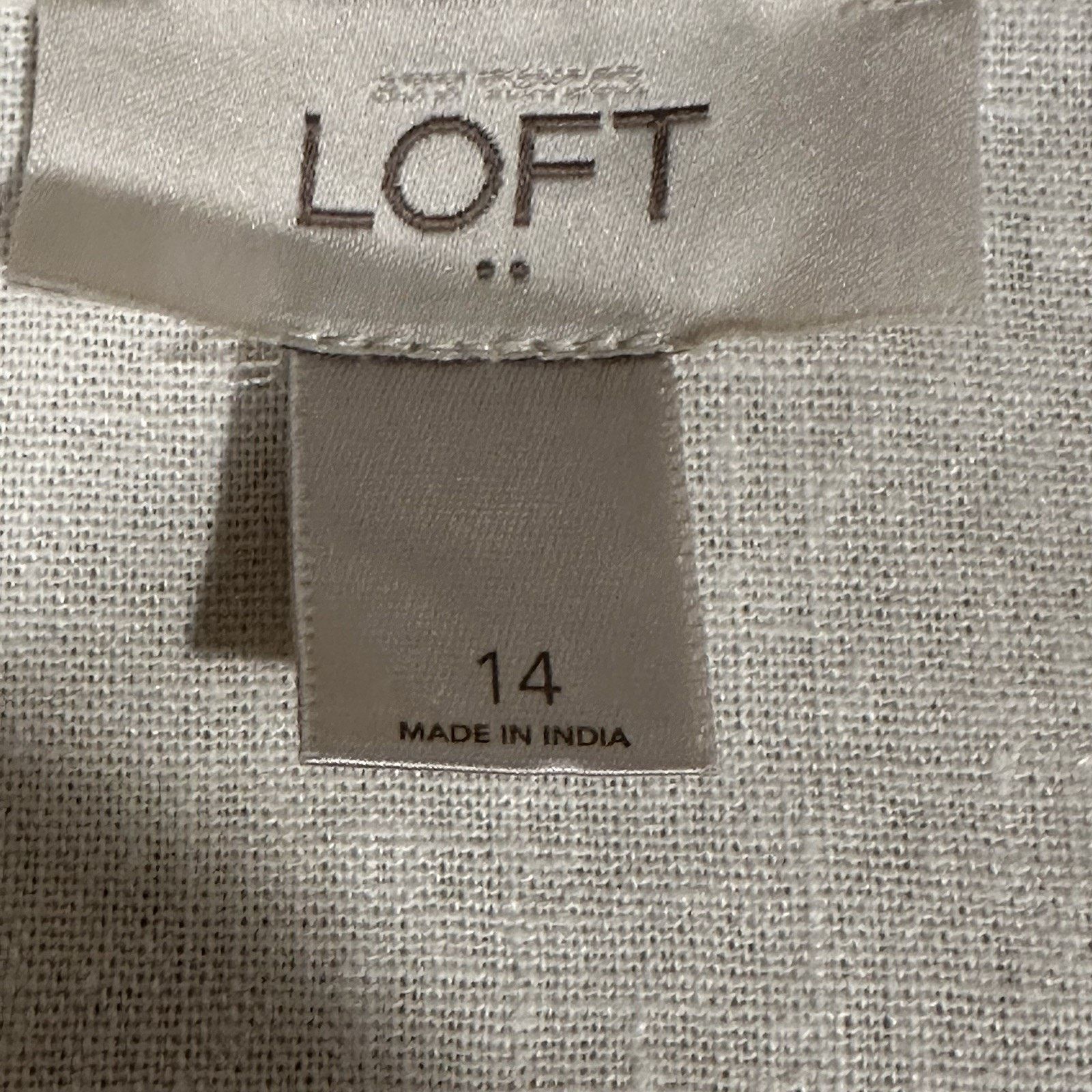 Loft LOFT White Eyelet Linen Dress Size 14 Sleeveless open back Size XL / US 12-14 / IT 48-50 - 6 Thumbnail