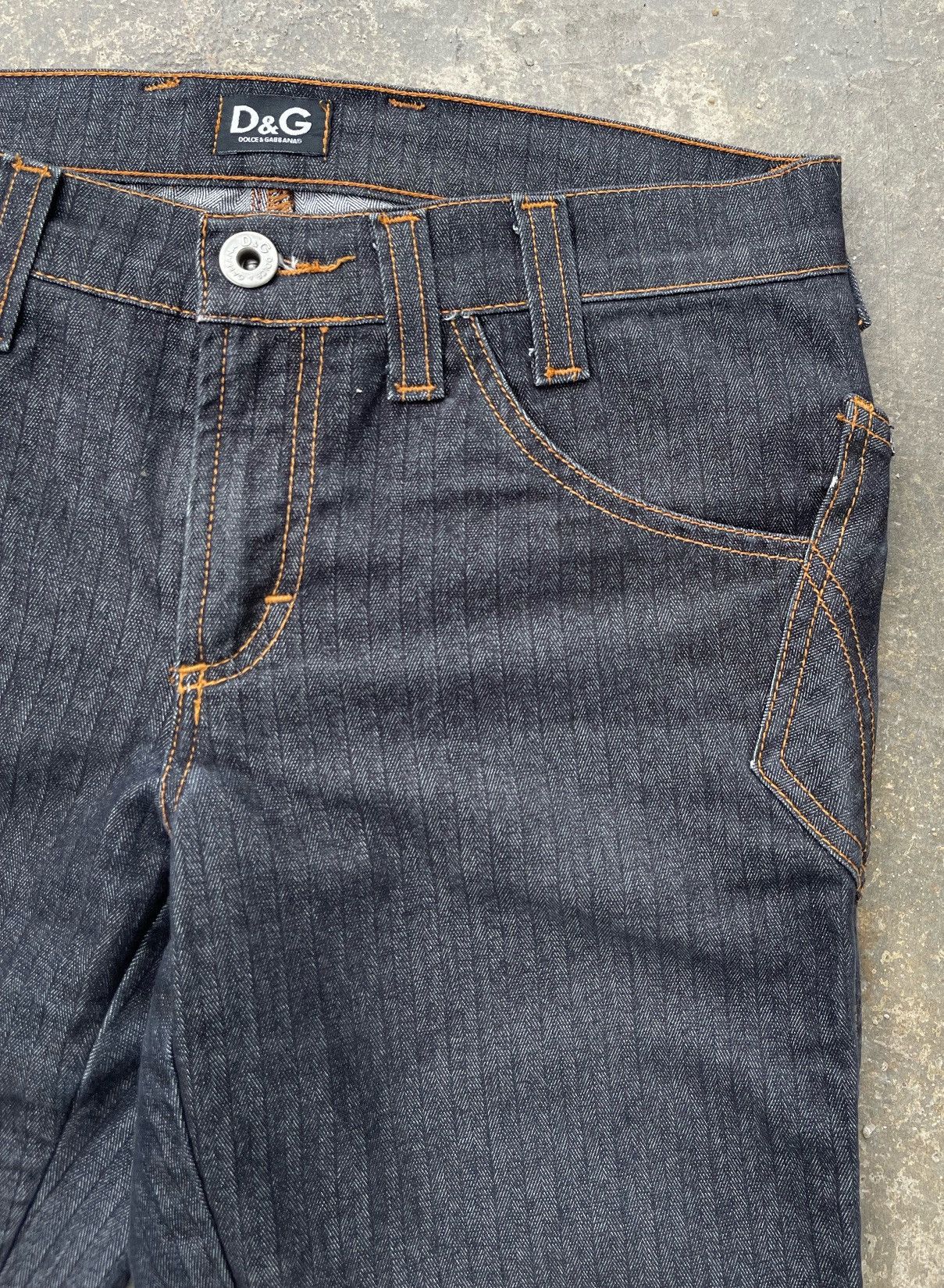 Dolce & Gabbana 🔥S/S 2003 DOLCE & GABBANA ASYMMETRICAL POCKET DENIM JEANS Size US 30 / EU 46 - 6 Thumbnail