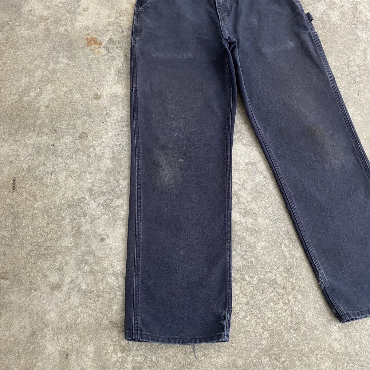 Carhartt Vintage Carhartt Faded Midnight Blue Carpenter Pants Size US 31 - 7 Thumbnail