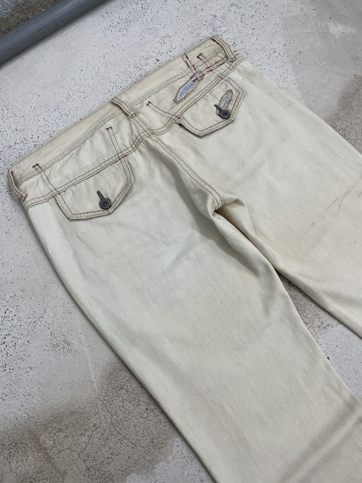 Designer Marithé Fràncois Girbaud Le Jean Rusty Black Washed Flate Size US 31 - 13 Thumbnail