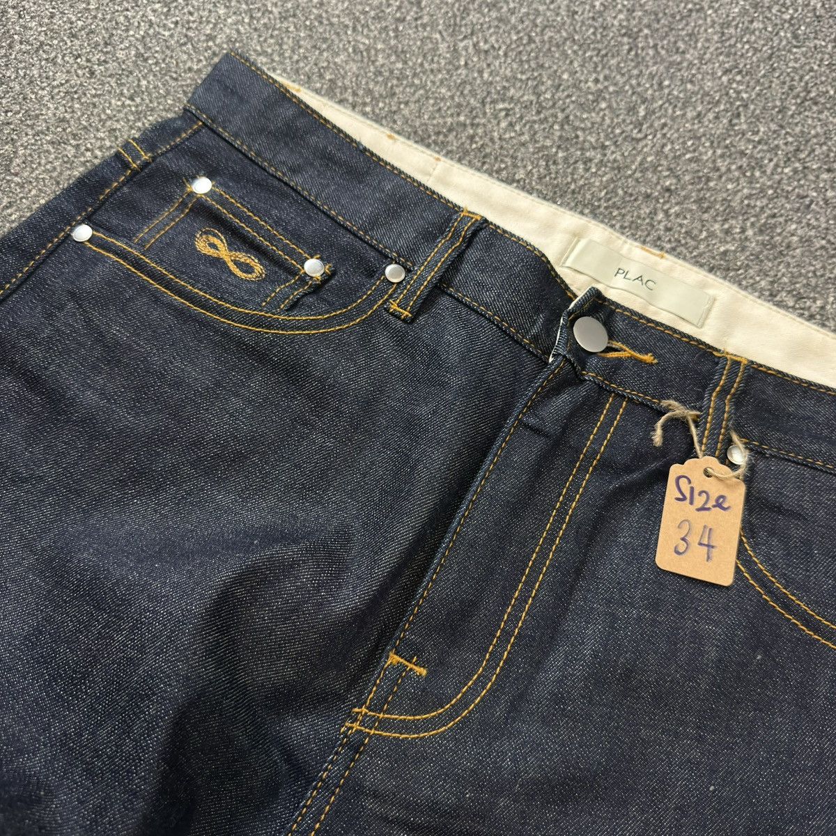 14th Addiction 🔥🇯🇵 Japanese Raw Denim Plac Relaxed Slim Crop Archive Y2K Size US 34 / EU 50 - 12 Thumbnail