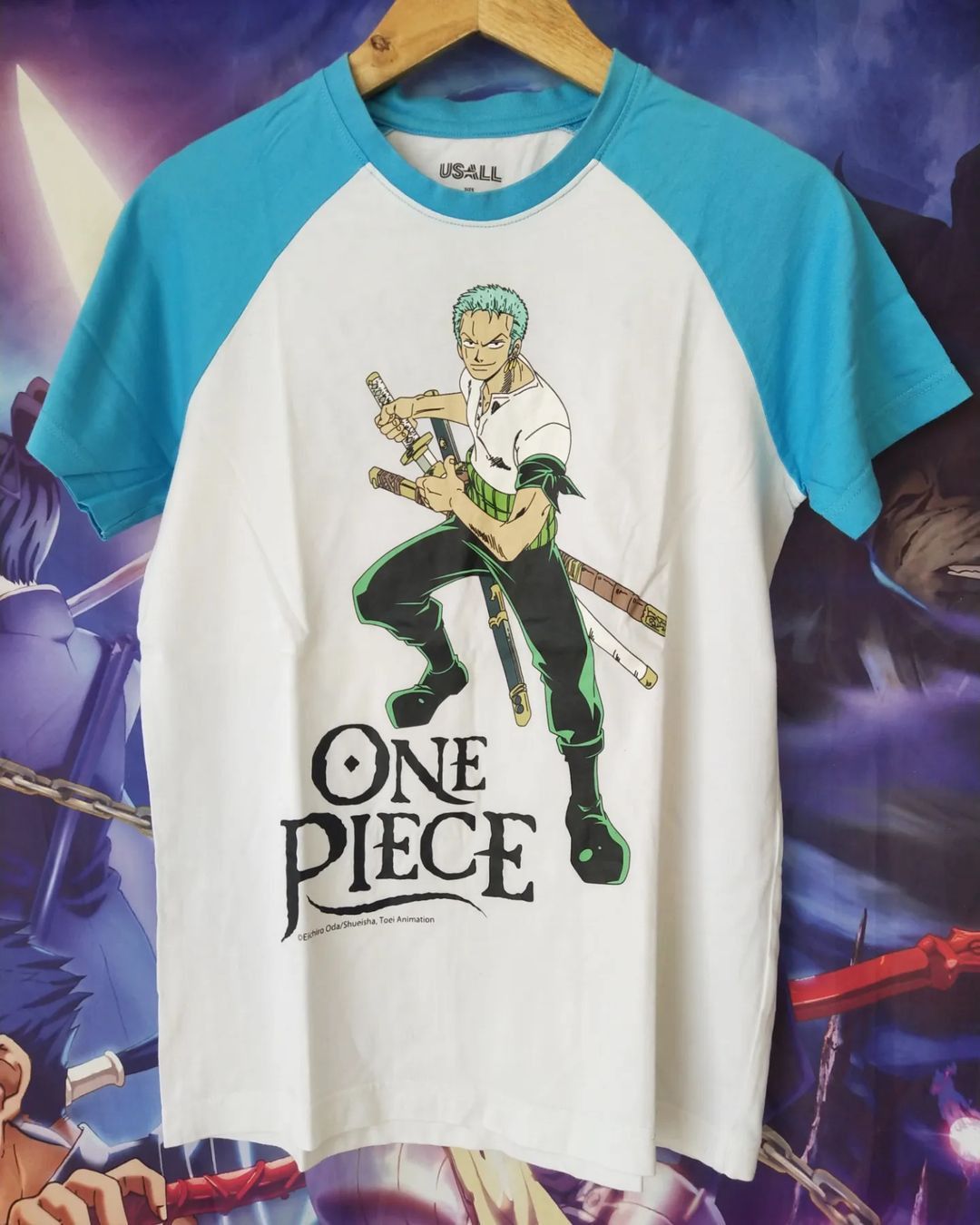 Anime × Japanese Brand One Piece x Usall Zoro Big Print Anime Tees Size US S / EU 44-46 / 1 - 1 Thumbnail