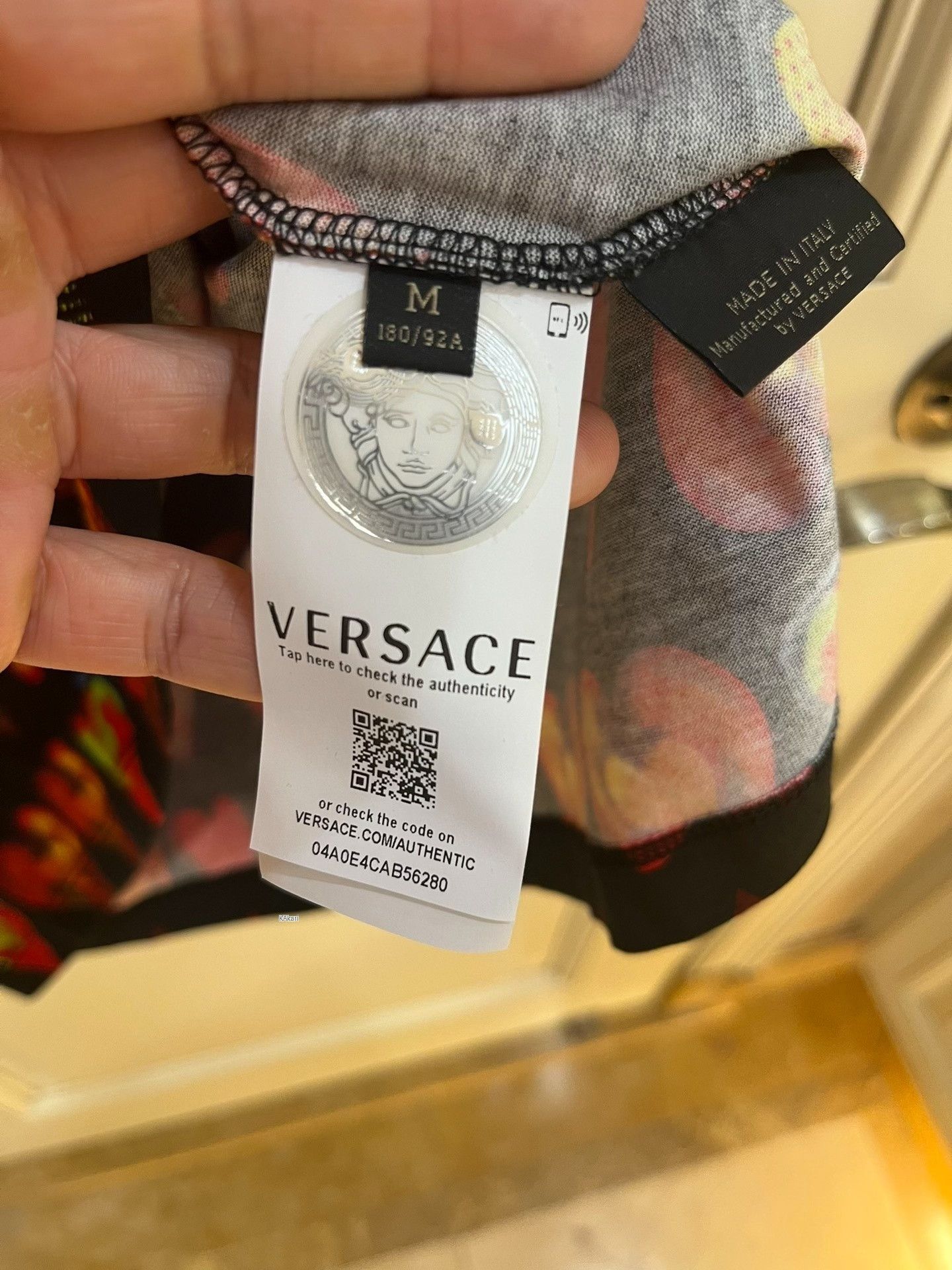 Versace Versace Heart Print T-Shirt M Size US M / EU 48-50 / 2 - 3 Thumbnail