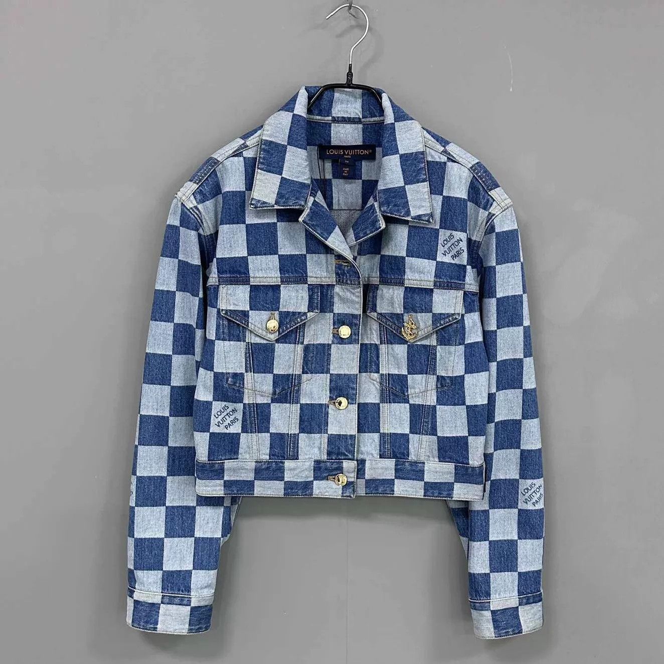 Louis Vuitton LV Checkerboard Denim Jacket Women's 34 Nana Size XS / US 0-2 / IT 36-38 - 1 Thumbnail