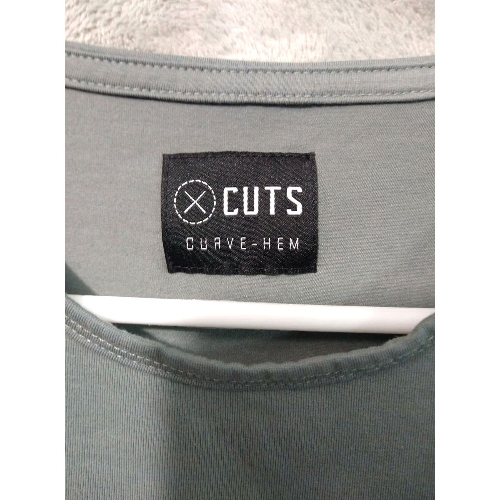 Cuts CUTS Shirt Mens XL Gray Pyca Pro Long Sleeve Crew Neck Curve Hem Size US XL / EU 56 / 4 - 5 Thumbnail