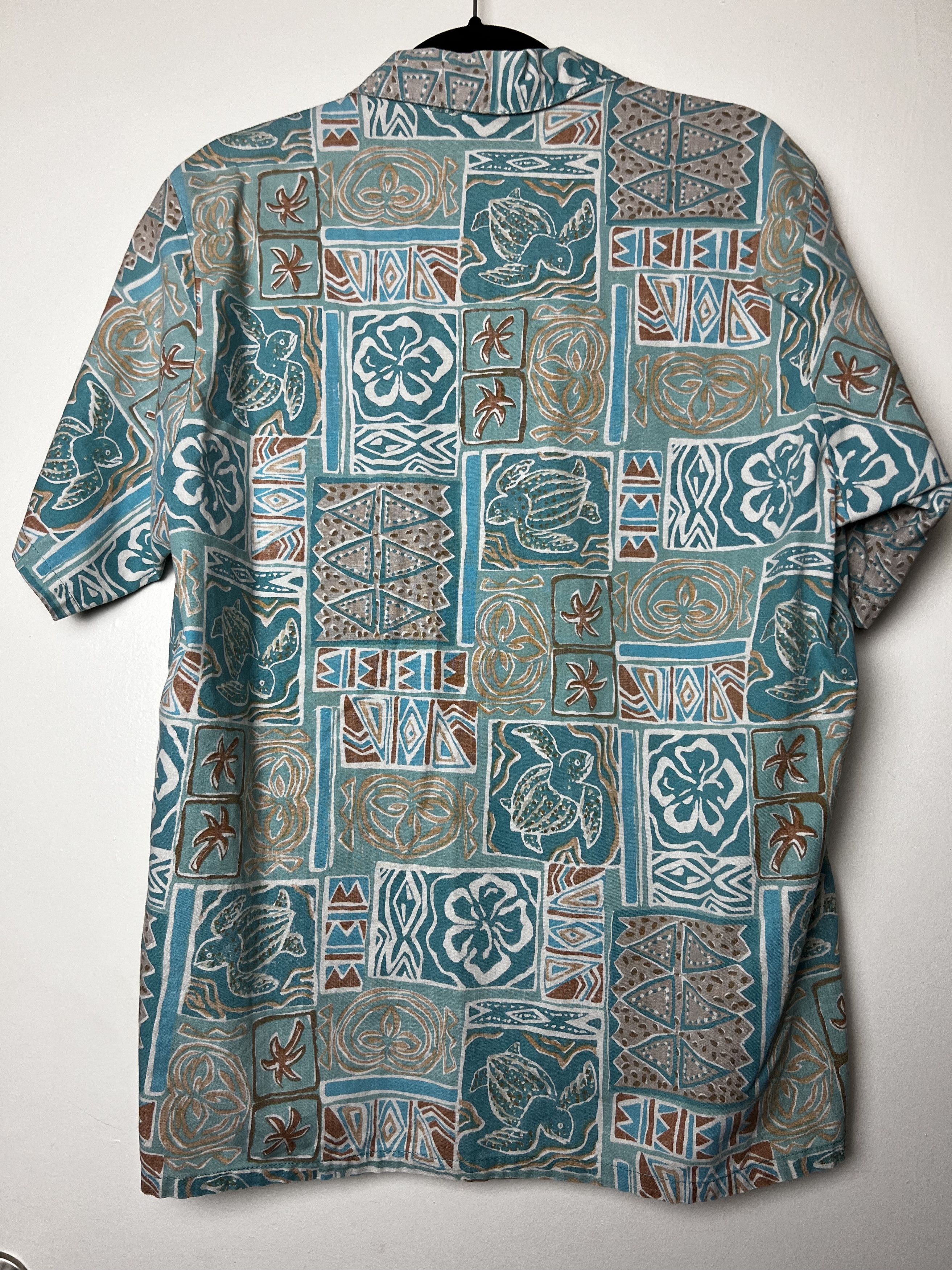 Vintage Vntg 70s Hawaiian Aloha Shirt: Barefoot in Paradise Abstract Size US L / EU 52-54 / 3 - 8 Thumbnail