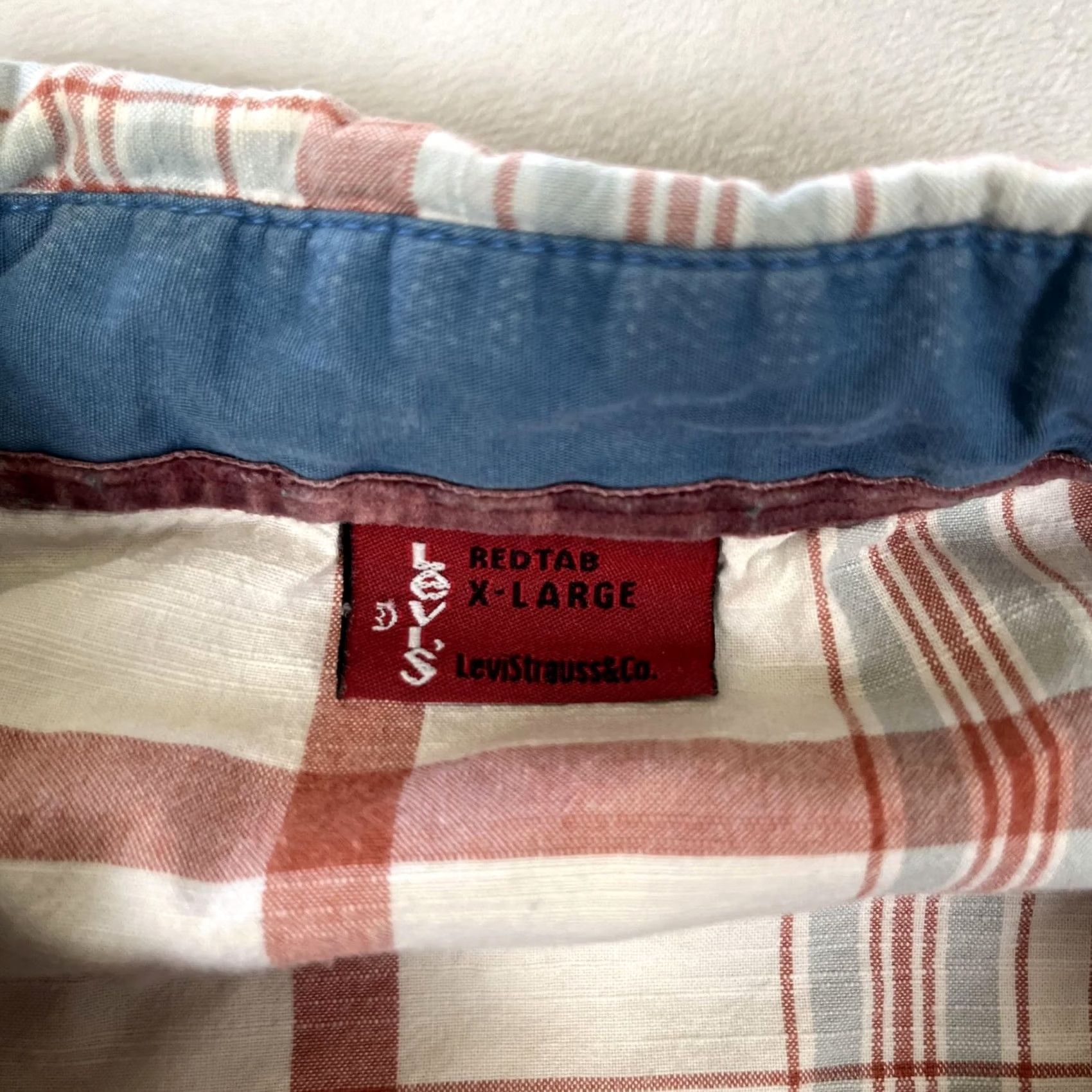 Levi's VTG Levi's Red Tab Plaid Long Sleeve Western Button-Up Shirt Mens M/L White READ Size US M / EU 48-50 / 2 - 3 Thumbnail
