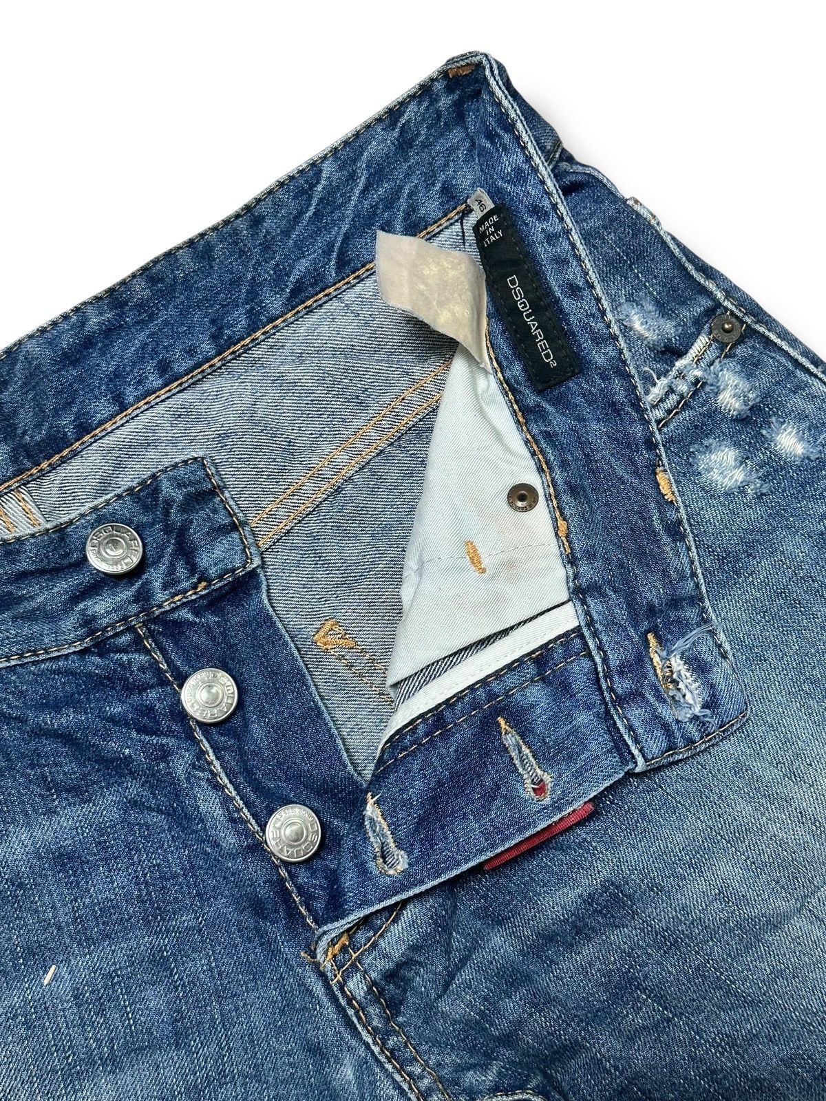 Dsquared2 Dsquared2 Vintage Authentic Distressed Slim With Faded Wash Size US 33 - 7 Thumbnail